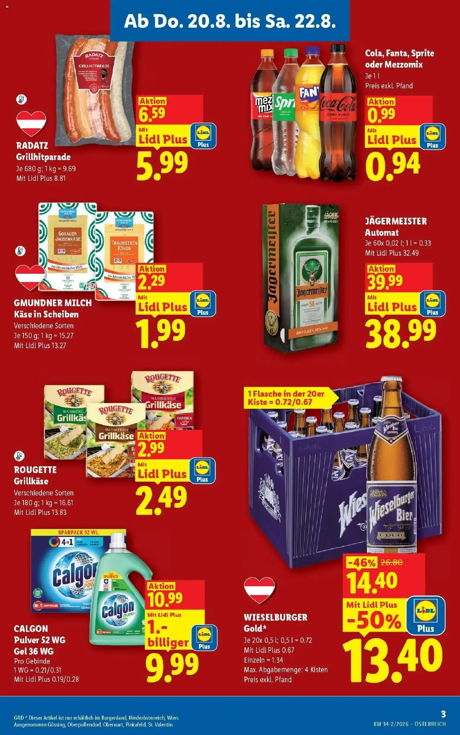 Lidl Plus - Österreichs günstigste Preise von 20. August bis 22. August 2026 - Flugblätt seite  3