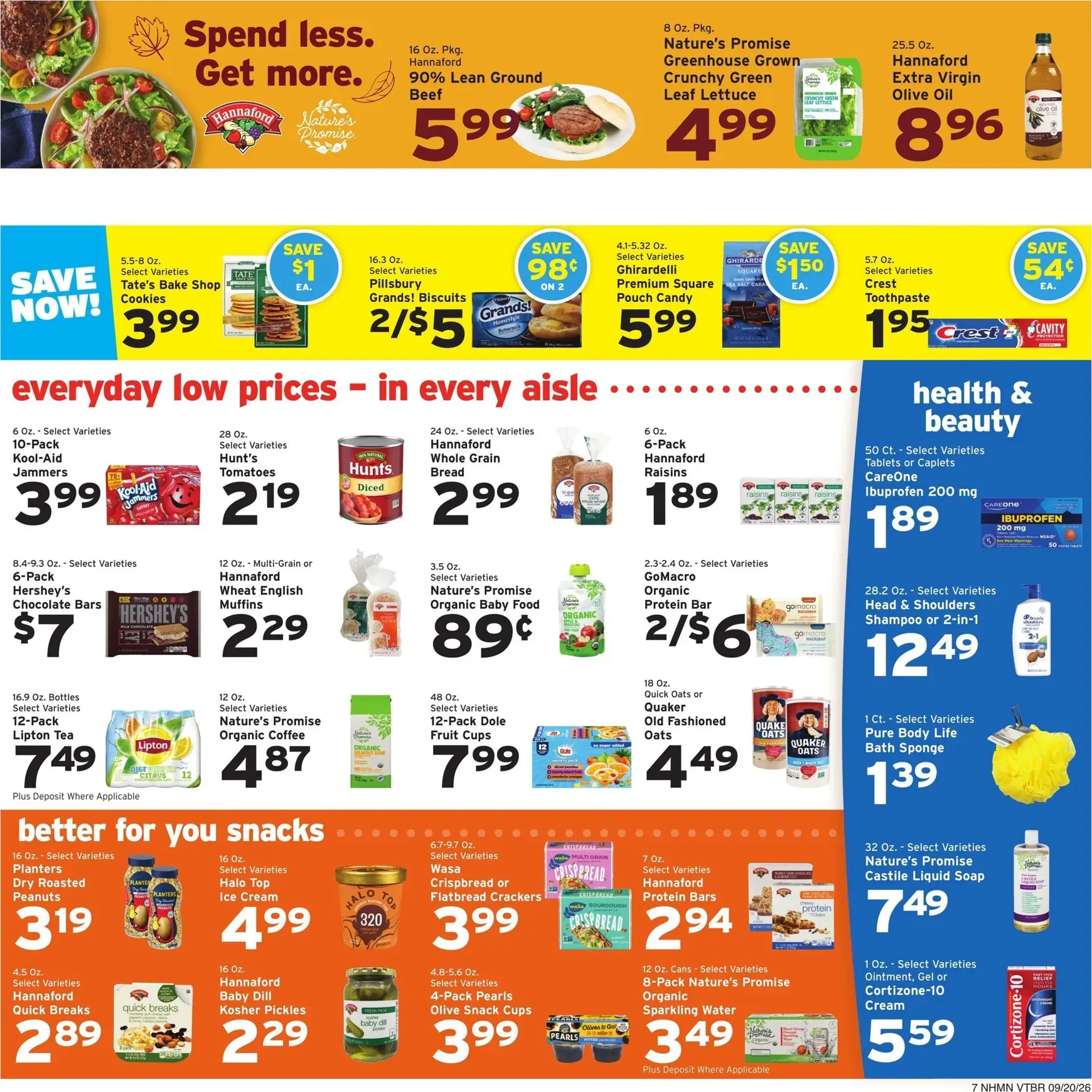 Weekly promotion Current Hannaford leaflet valid from Sunday 09/20/2026 to Saturday 09/26/2026 spanning from September 20 to September 26 2026 - Page 7 for Catalogue 365