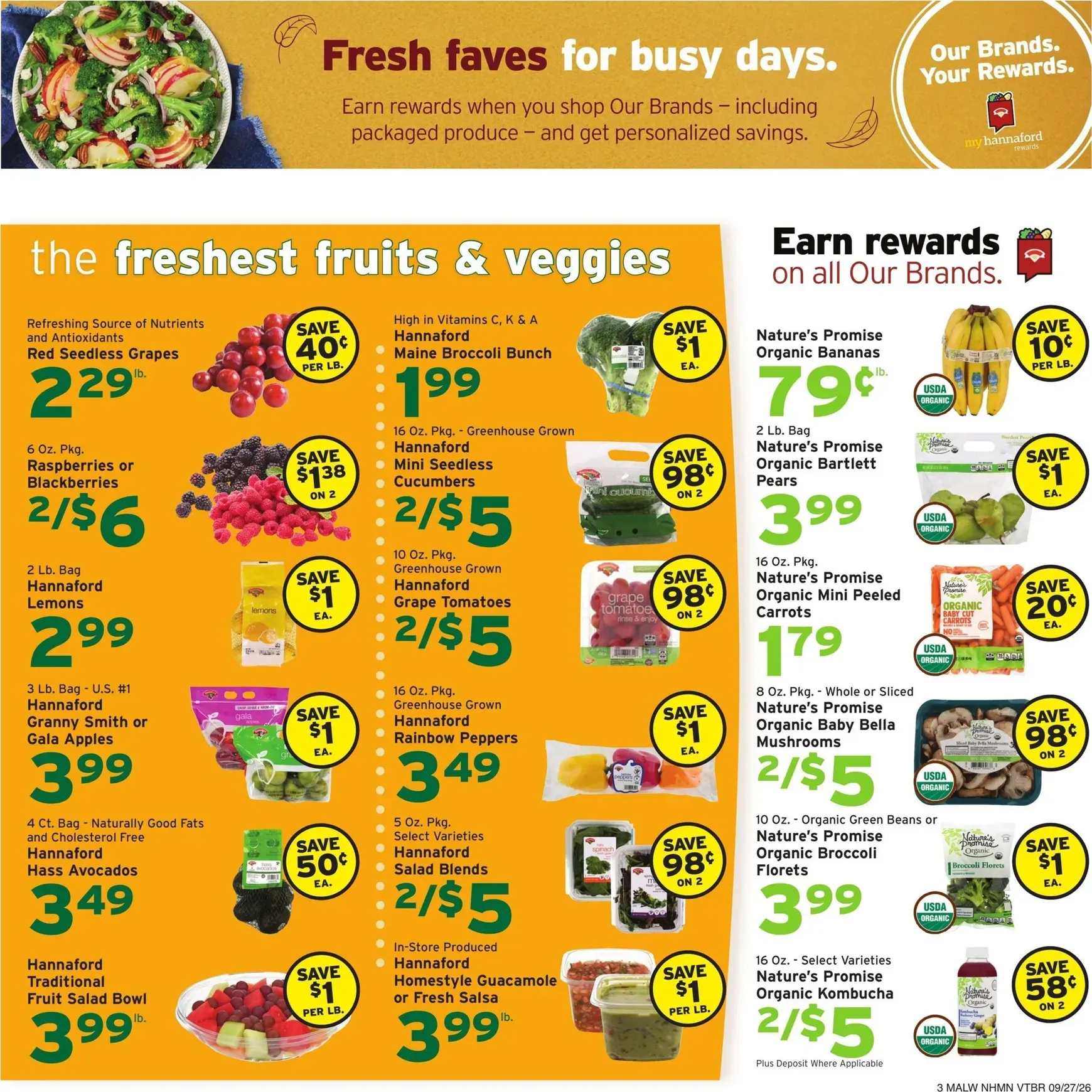 Weekly promotion Fall into savings with Our Brands. spanning from September 27 to October 3 2026 - Page 3 for Catalogue 365