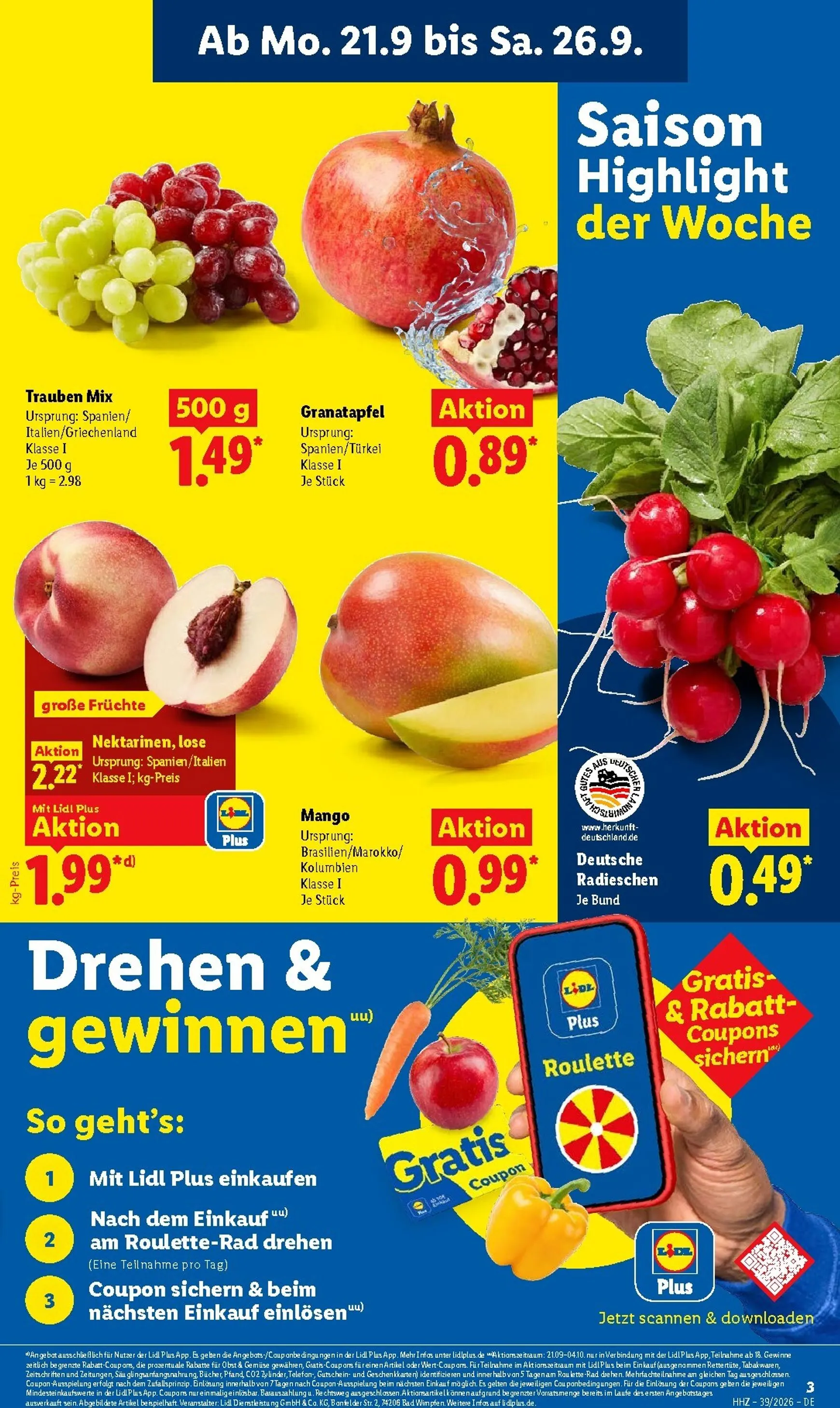 Lidl Prospekt nächste Woche – von Montag 21.09.2026 bis Samstag 26.09.2026 von 21. September bis 26. September 2026 - Prospekt seite 3