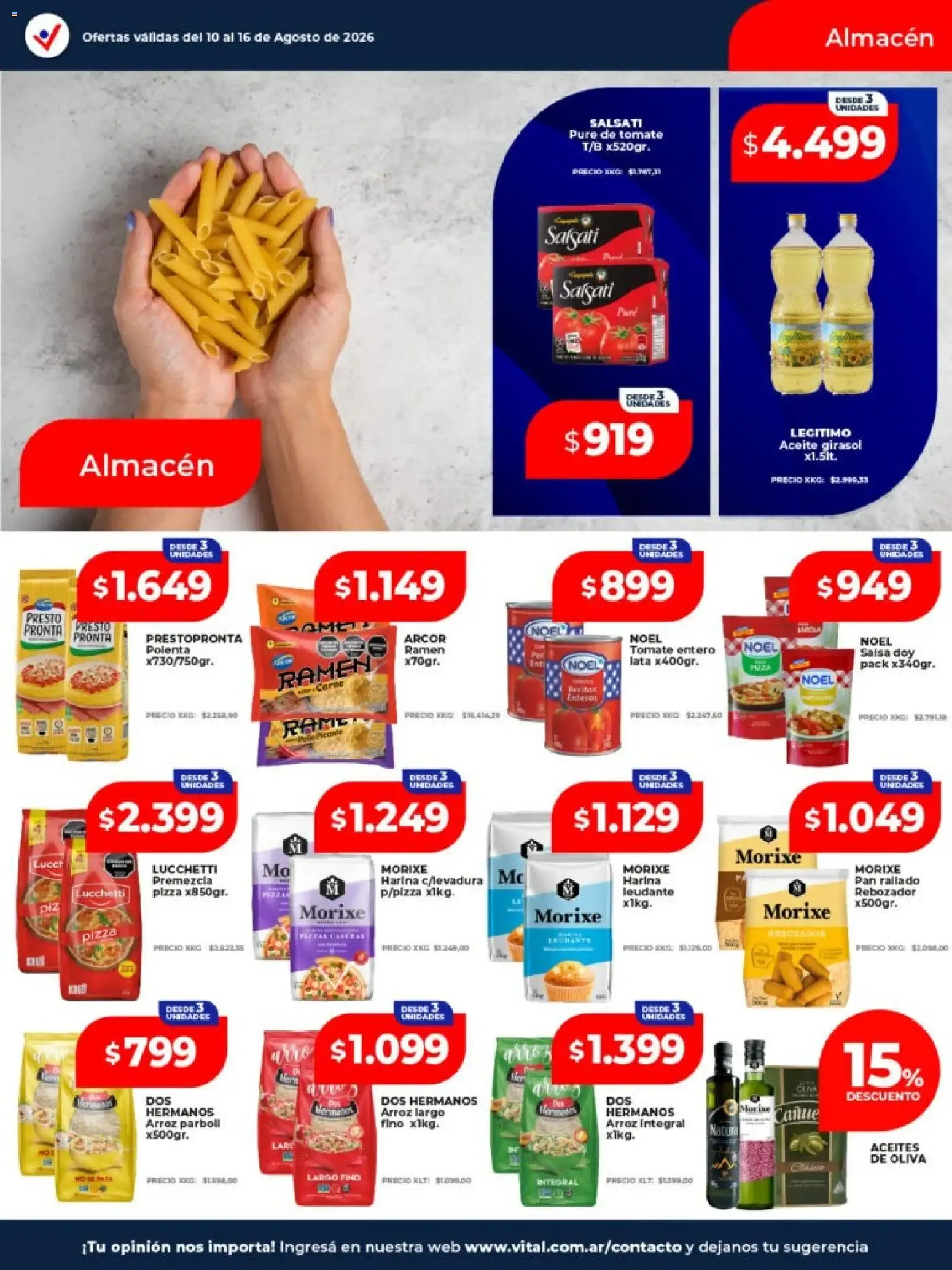Ofertas de Vital - Ofertas Loma hermosa || del 10/08/2026 - 16/08/2026 || Catálogo 10 de agosto al 16 de agosto 2026 - Página 15 del catálogo