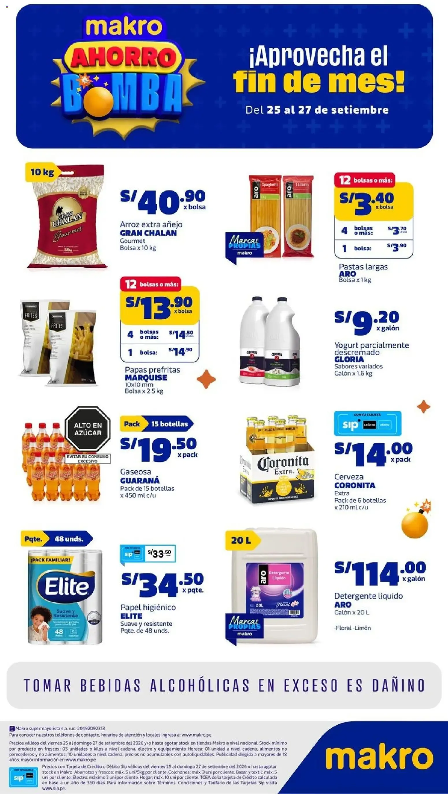Catalogo de Catálogo Makro - Volante online del 25/09/2026 25 de setiembre al 27 de setiembre 2026 - Pag 1