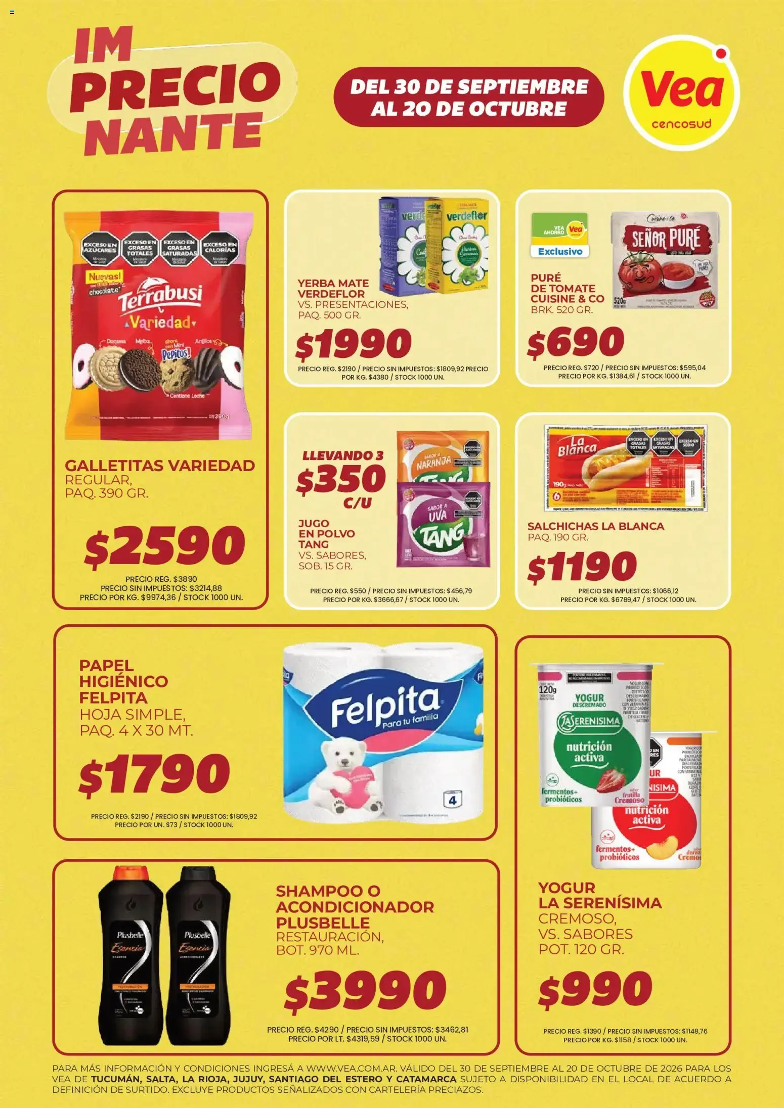 Ofertas de Vea - Ofertas del 30/09/2026 - 20/10/2026 30 de septiembre al 20 de octubre 2026 - Página 1 del catálogo
