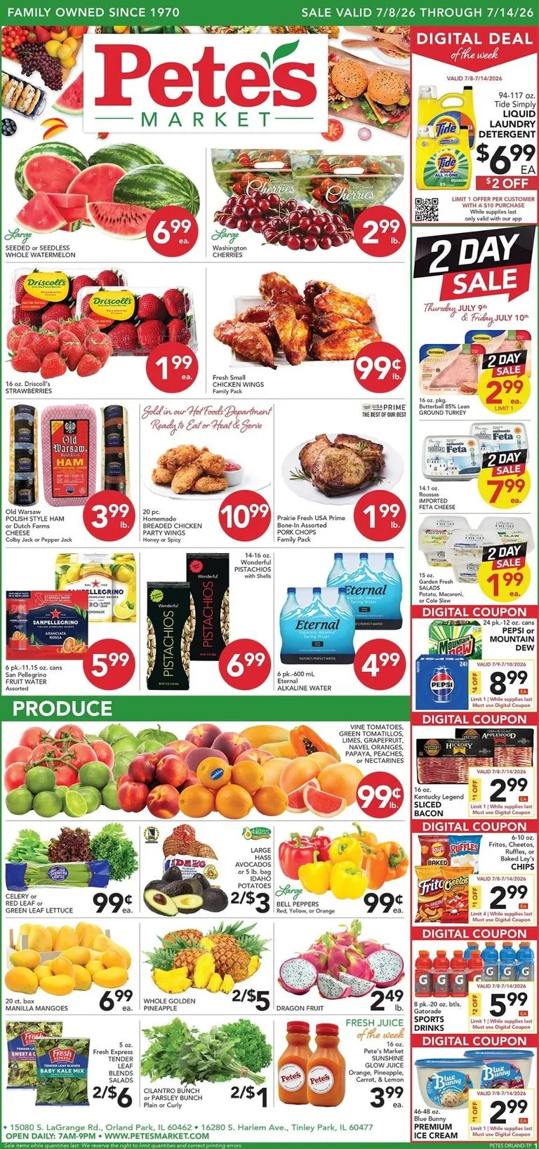 Weekly ad Current Pete's Fresh Market - Orland Park leaflet valid from Wednesday 07/08/2026 to Tuesday 07/14/2026 from July 8 to July 14 2026 - Page 1