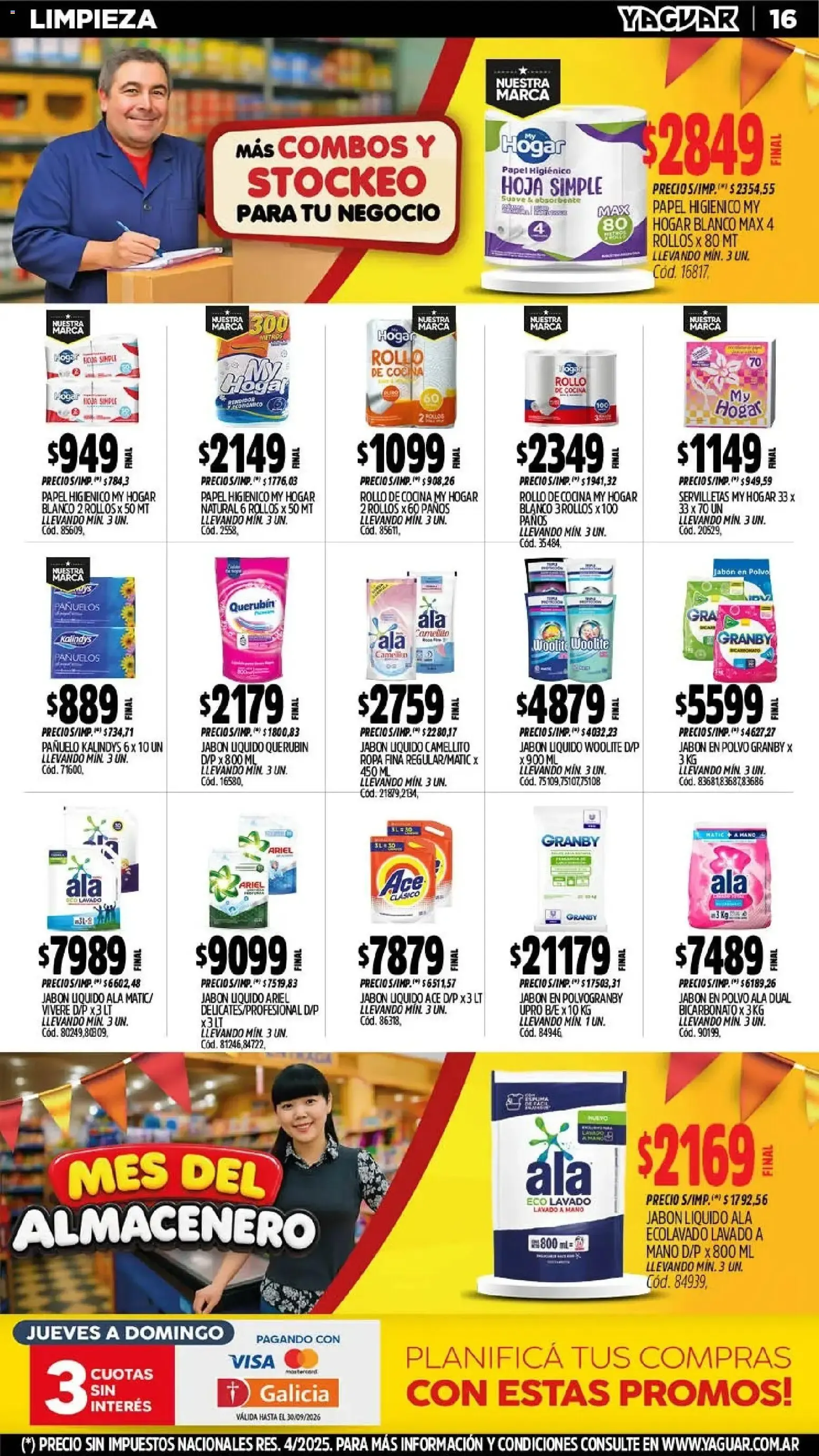 Ofertas de Mayorista Yaguar - Mes del Almacenero 21 de septiembre al 27 de septiembre 2026 - Página 16 del catálogo