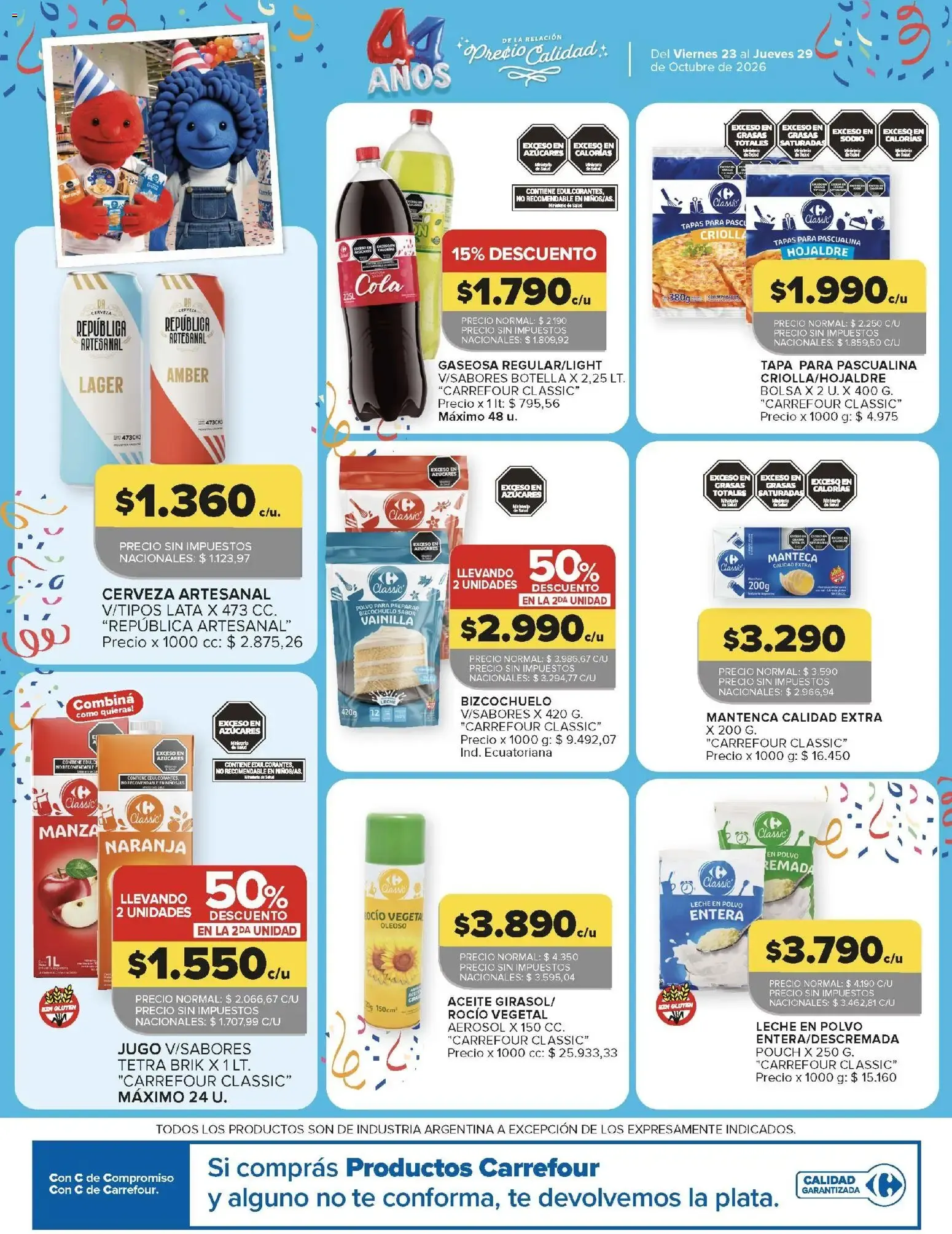 Ofertas de Carrefour: 4ta Semana de Festejos - 44 Años de Precio y Calidad 23 de octubre al 29 de octubre 2026 - Página 22 del catálogo