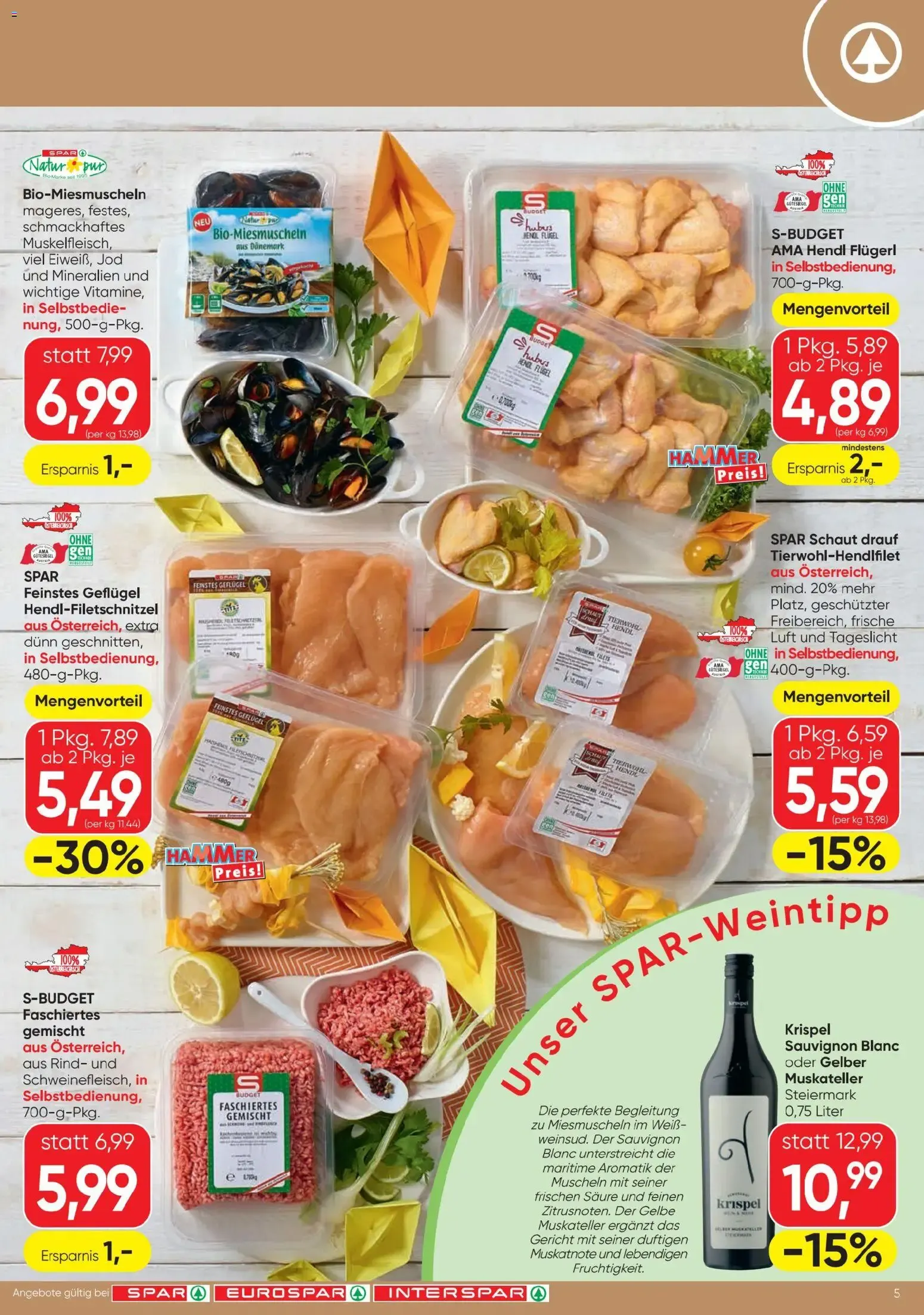 Spar - Flugblatt (30.07.2026) - Angebote und Prospekt von 30. Juli bis 12. August 2026 - Flugblätt seite 5