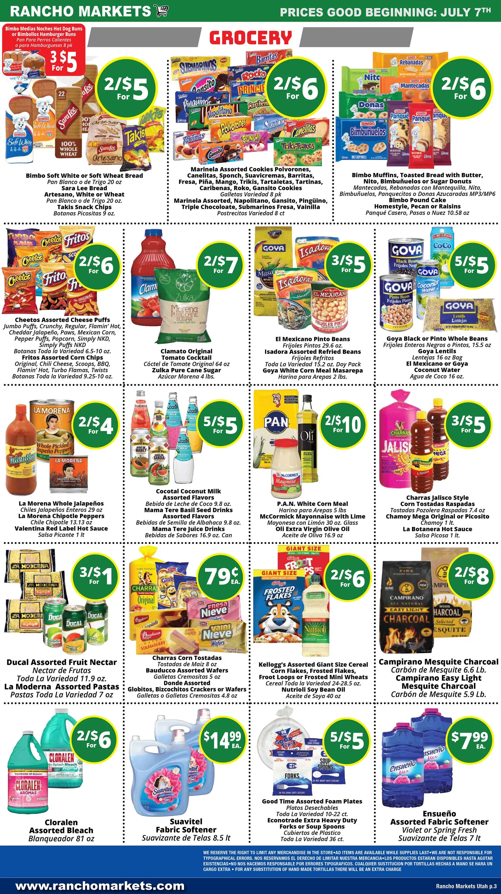 Weekly ad Current Rancho Markets leaflet valid from Tuesday 07/07/2026 to Monday 07/13/2026 from July 7 to July 13 2026 - Page 3