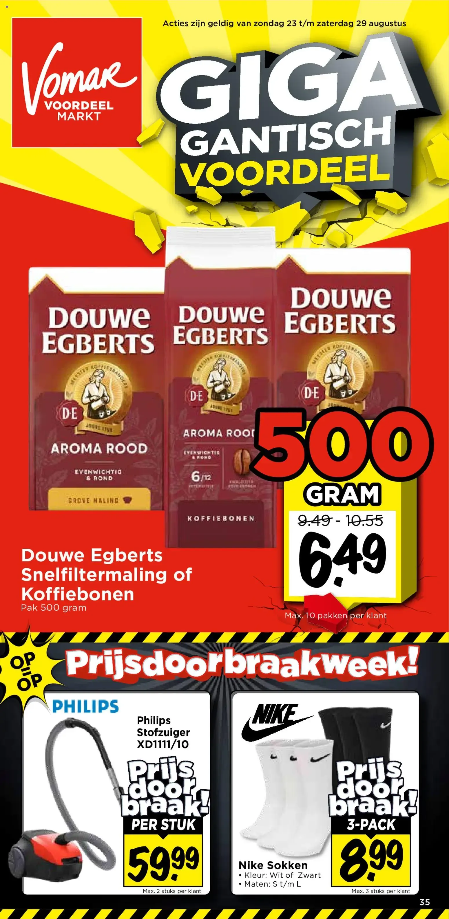 Vomar: Prijsdoorbraakweek! GIGA GANTISCH VOORDEEL van 23 augustus tot 29 augustus 2026 - Folder pagina 1
