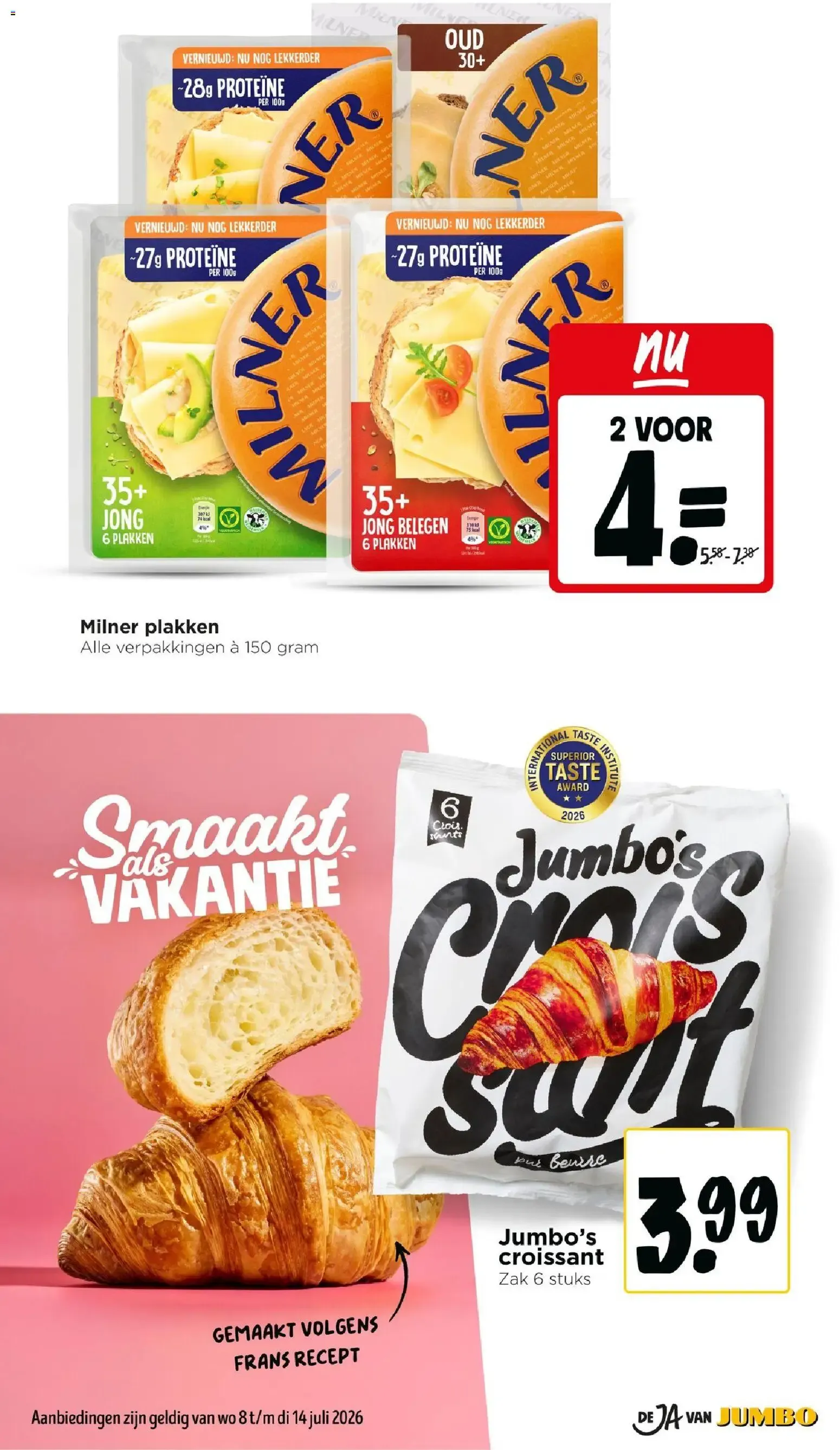 Jumbo: Campina Langlekker 2+3 GRATIS - Nóg meer voorraad pakken van 8 juli tot 14 juli 2026 - Folder pagina 8