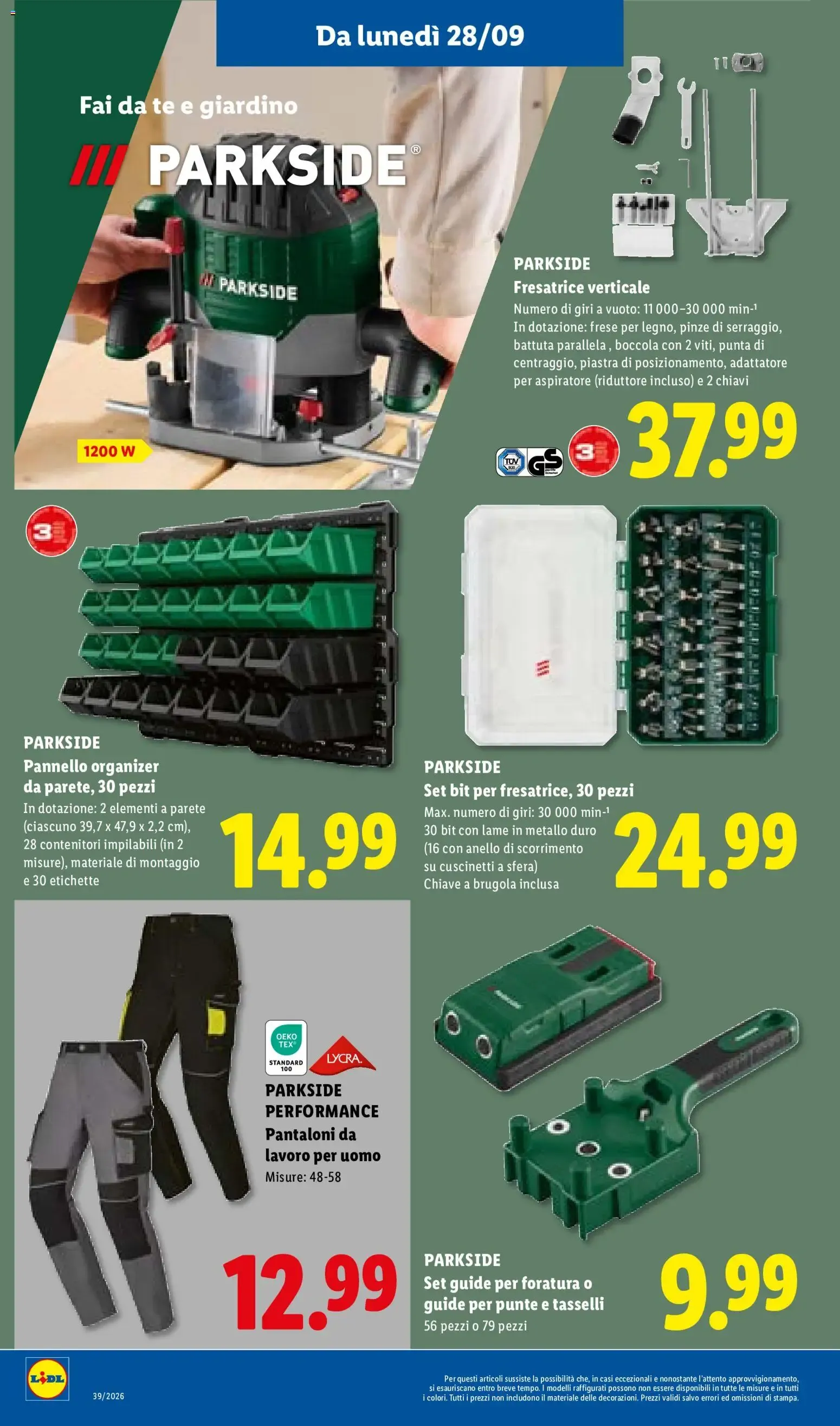 LIDL Sotto Prezzi da 24 settembre a 30 settembre di 2026 - Pagina del volantino 38