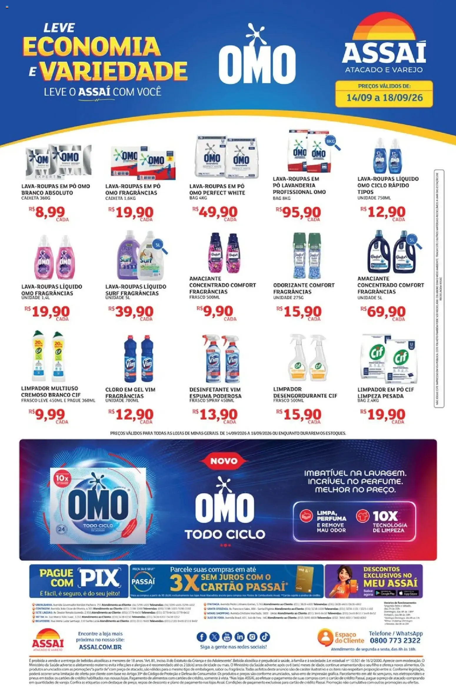 Encarte de Assaí Atacadista ofertas - MG de 14/09/2026 | Promoções Online 14 de setembro até 18 de setembro 2026 - Pagina 1