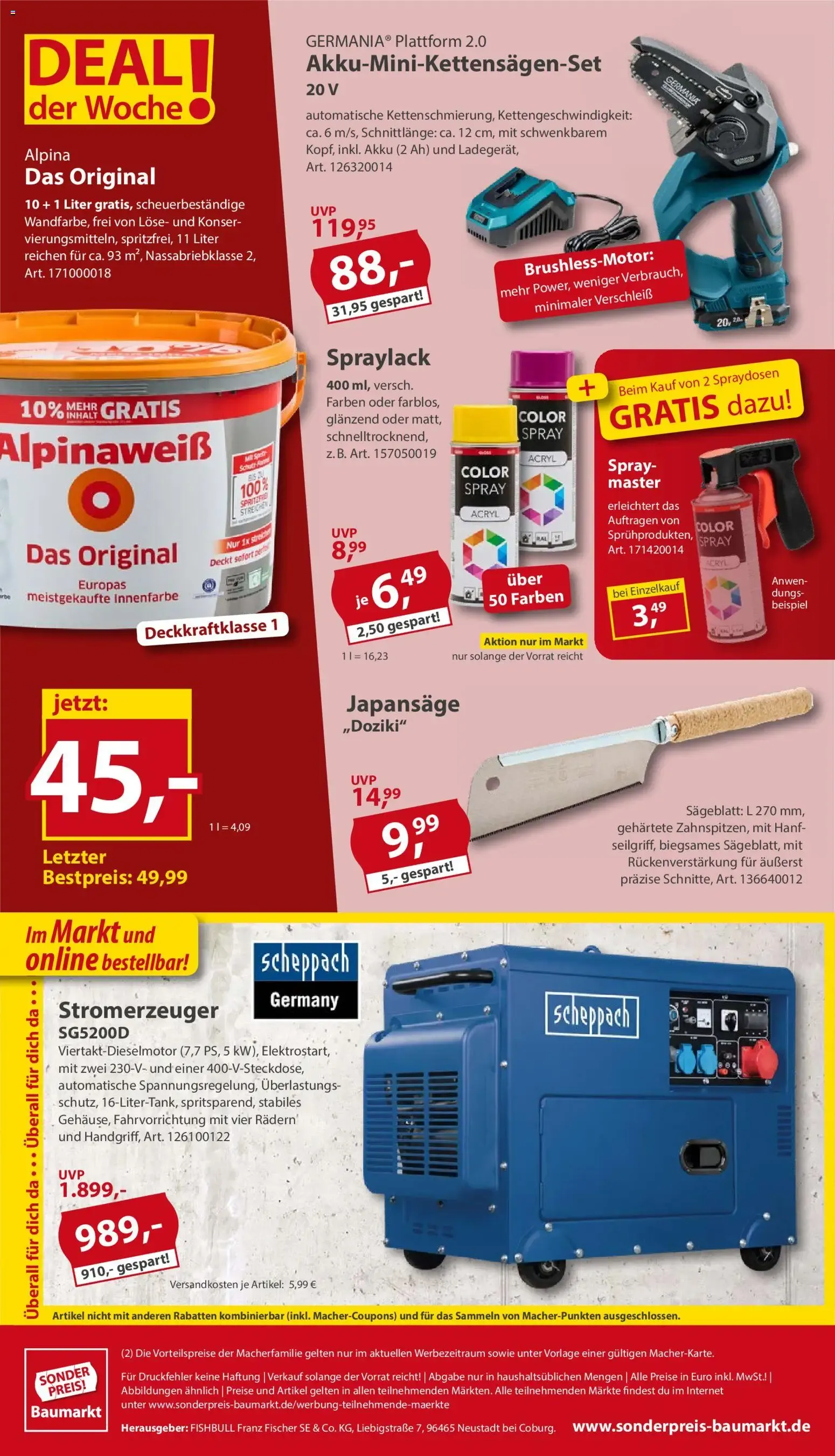 Sonderpreis Baumarkt Prospekt von 26. September bis 2. Oktober 2026 - Prospekt seite 16