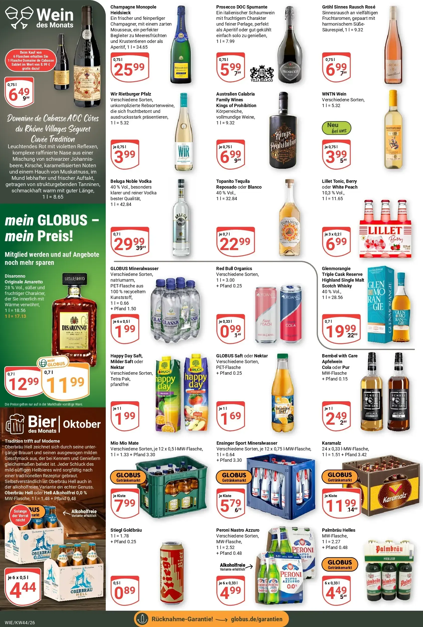 Globus - Wiesental Prospekt – von Montag 26.10.2026 bis Samstag 31.10.2026 von 26. Oktober bis 31. Oktober 2026 - Prospekt seite 18