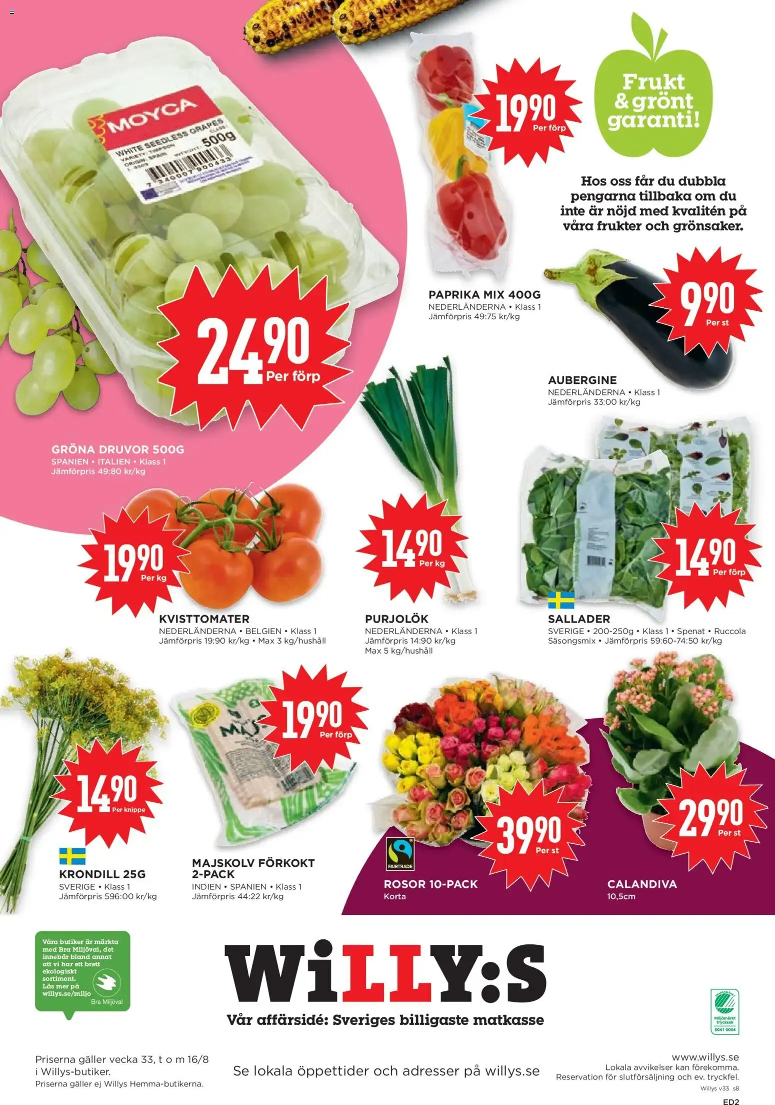 Willys erbjudanden från 02/08/2026 - 16/08/2026 > Reklamblad nuvarande rabatter från 10 augusti till 16 augusti 2026 - Reklamblad sidor 8