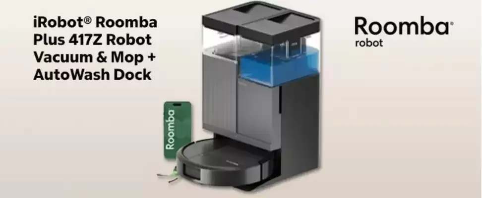 iRobot® Roomba Plus 417Z Robot Vacuum & Mop + AutoWash Dock