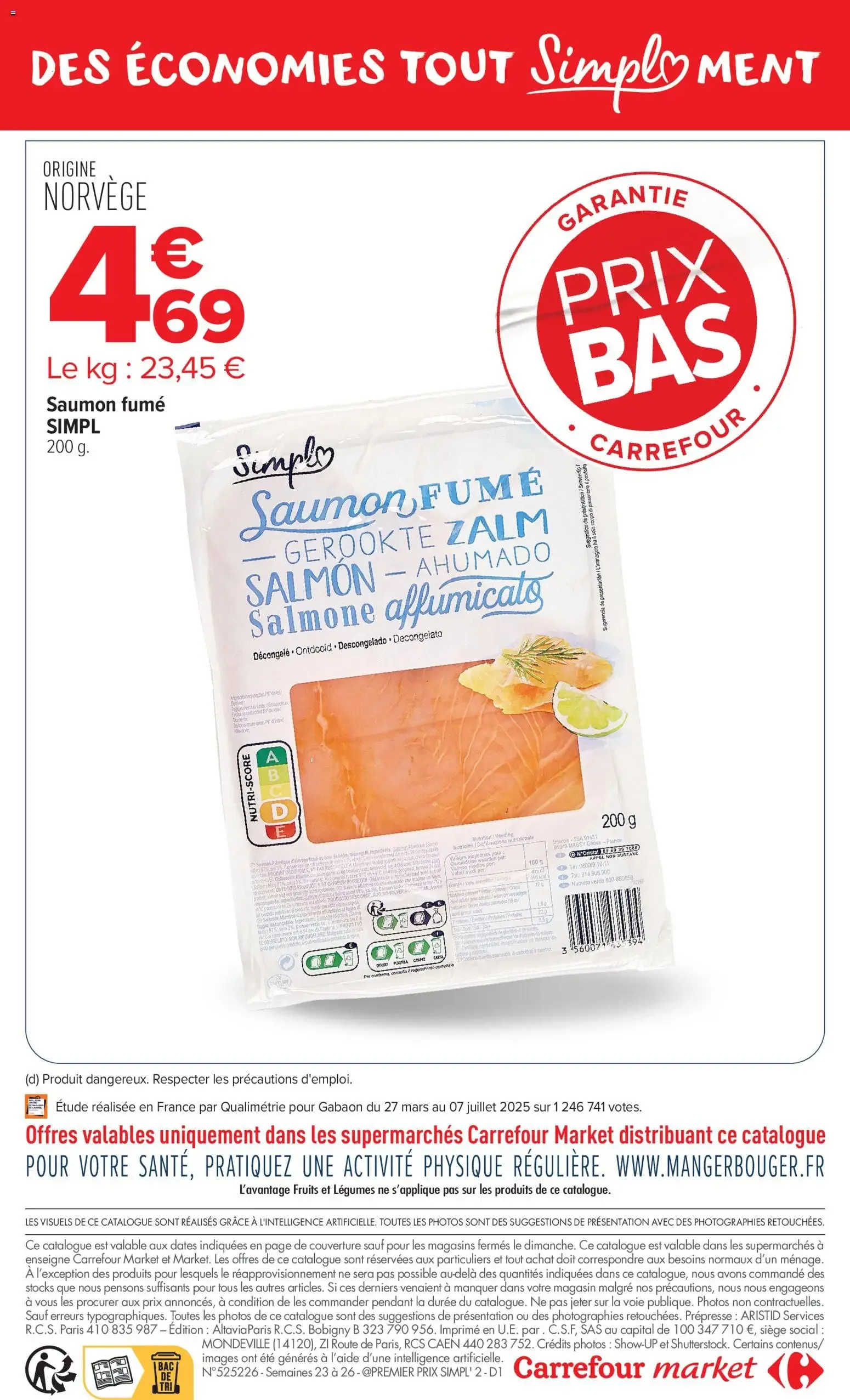 Carrefour Market Garantie prix bas-tout simpl'ment à partir du 01/06/2026 - promo en ligne du 1 juin au 21 juin 2026 - Catalogue page 12