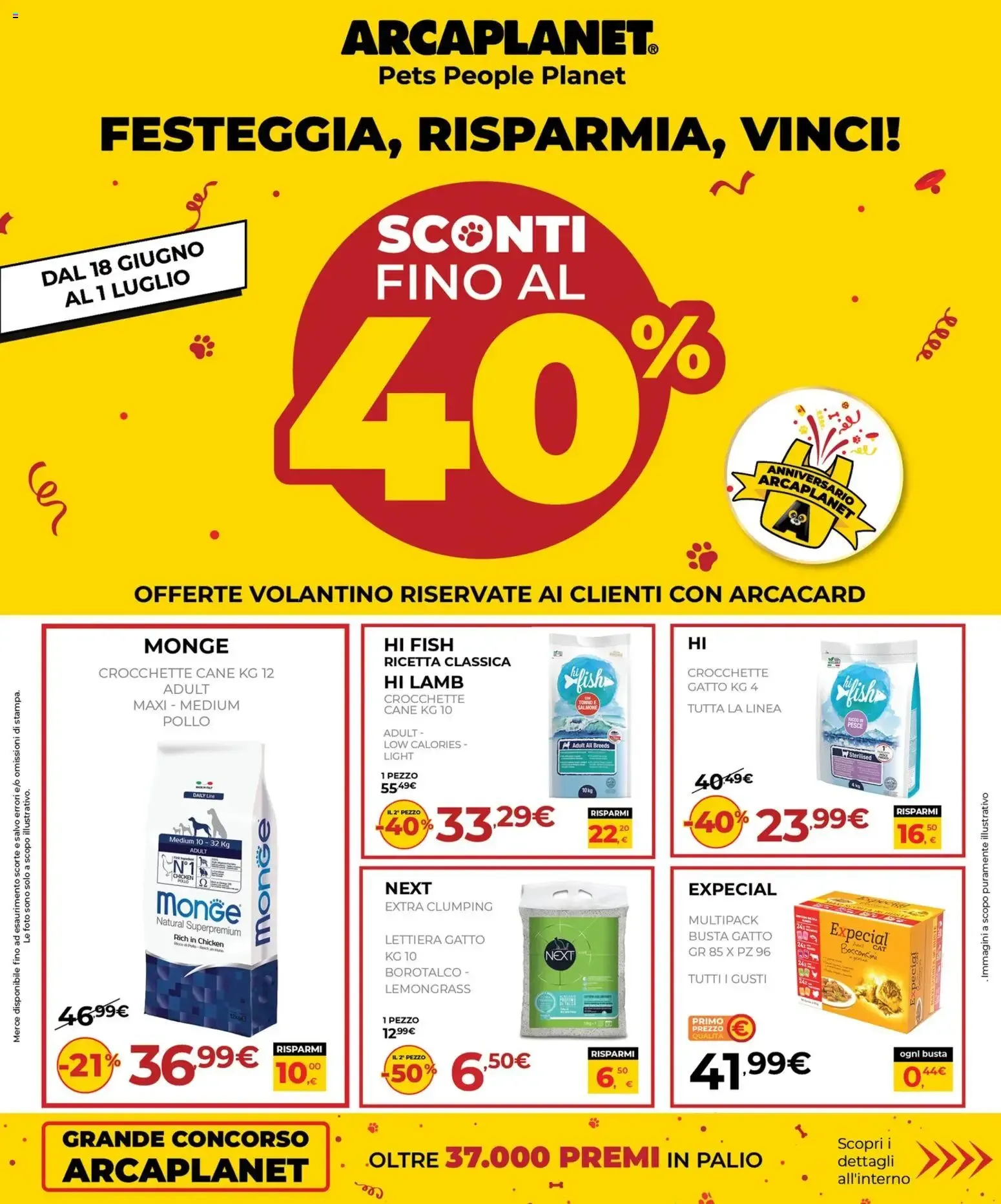 Arcaplanet Volantino Offerte Speciali da 18 giugno a 1 luglio di 2026 - Pagina del volantino 1