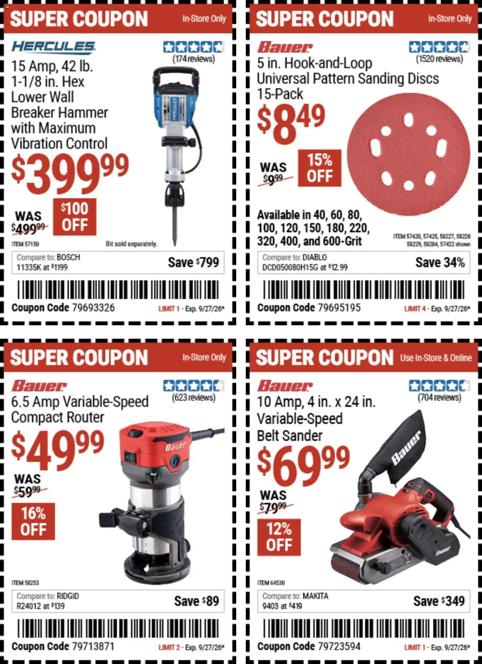 Weekly ad Harbor Freight Weekly Ad (09/14 - 09/27 2026) - Flyer from September 14 to September 27 2026 - Page 11
