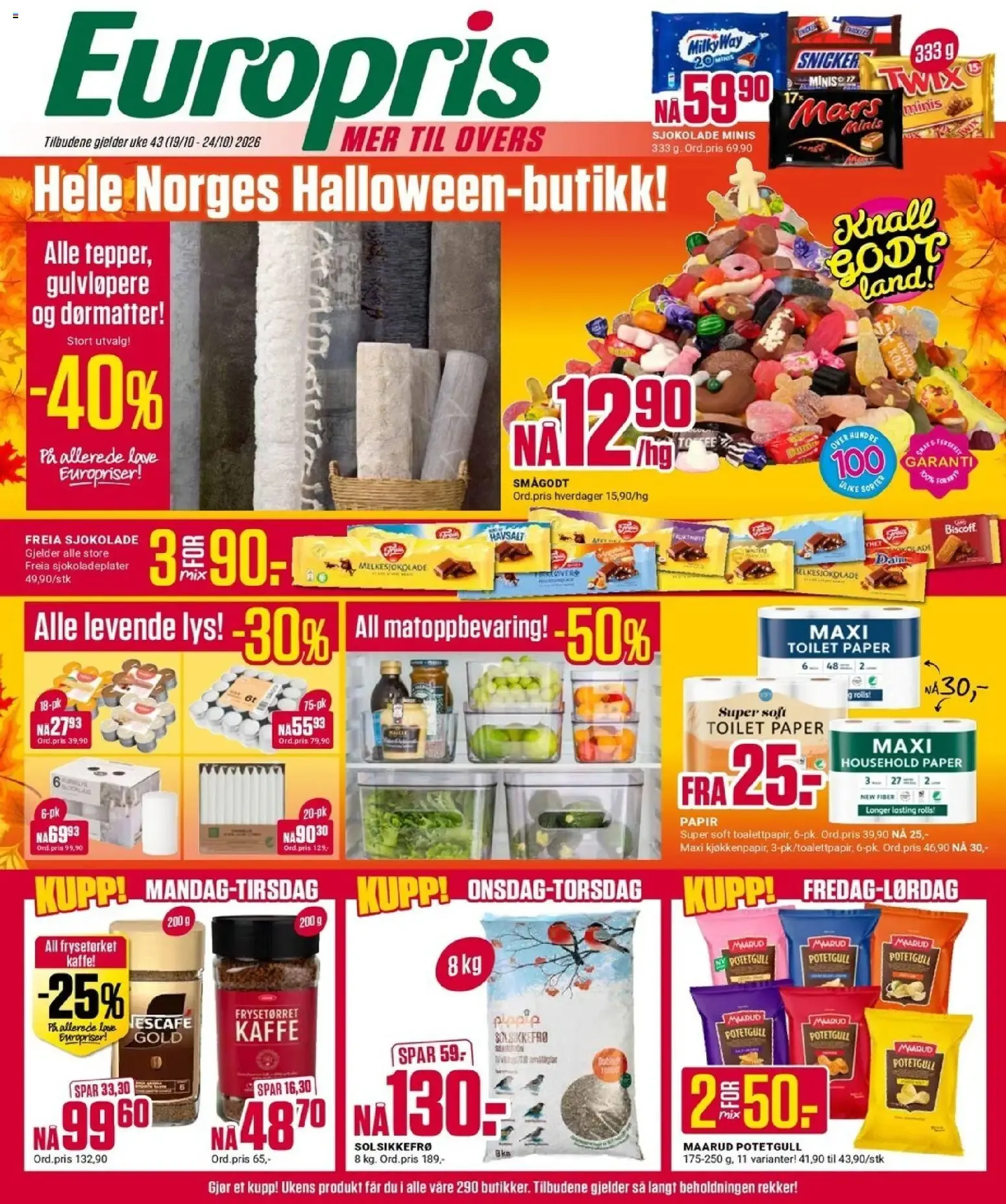 Europris: Hele Norges Halloween-butikk! fra 19. oktober til 24. oktober 2026 - kundeavisside 1