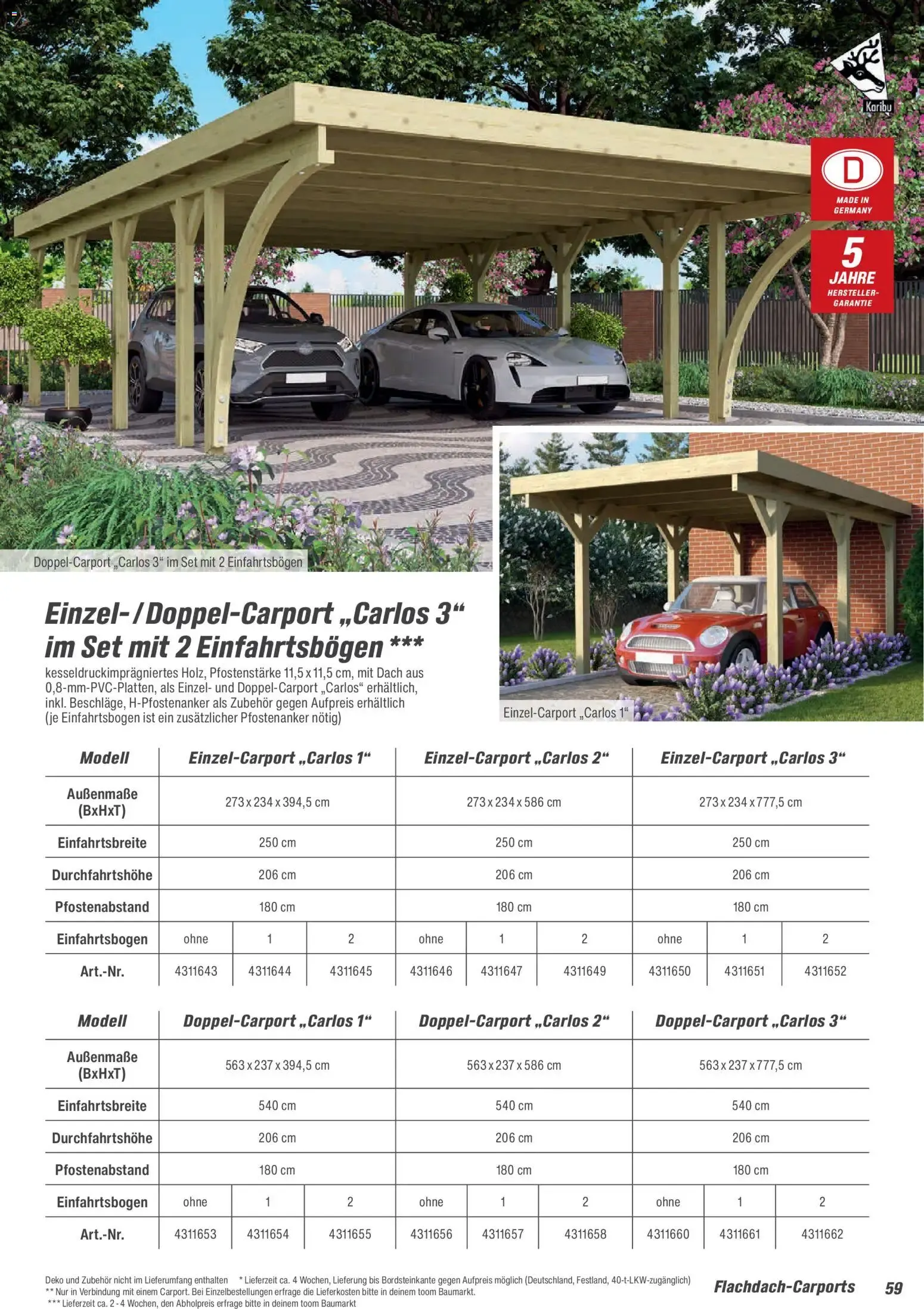 Toom Baumarkt Gartenhäuser & Carports 2026 (ab 20.02.2026) zum Blättern von 20. Februar bis 30. Juni 2026 - Prospekt seite 59