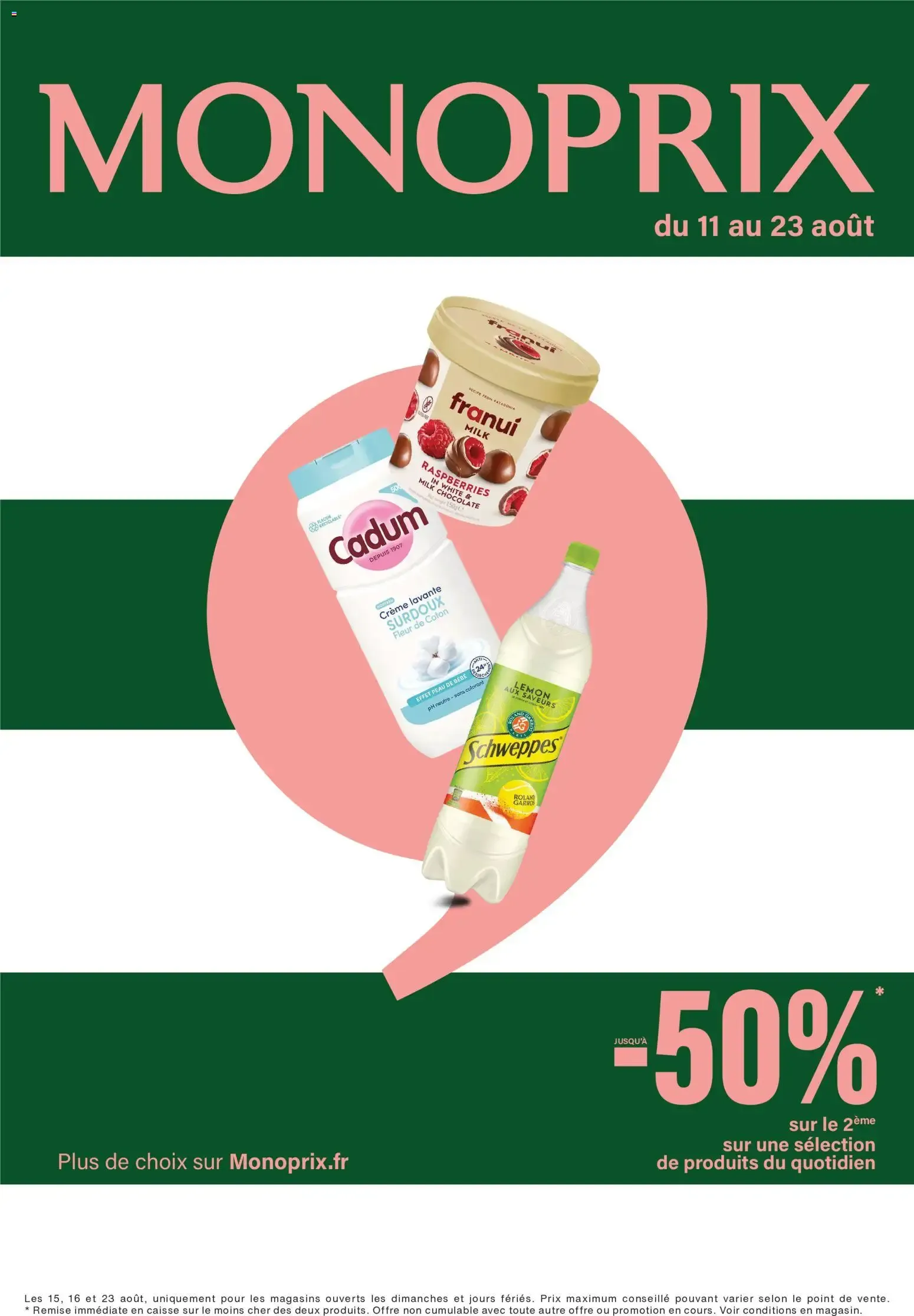 Monoprix catalogue du 11 au 23 août du 11 août au 23 août 2026 - Catalogue page 1