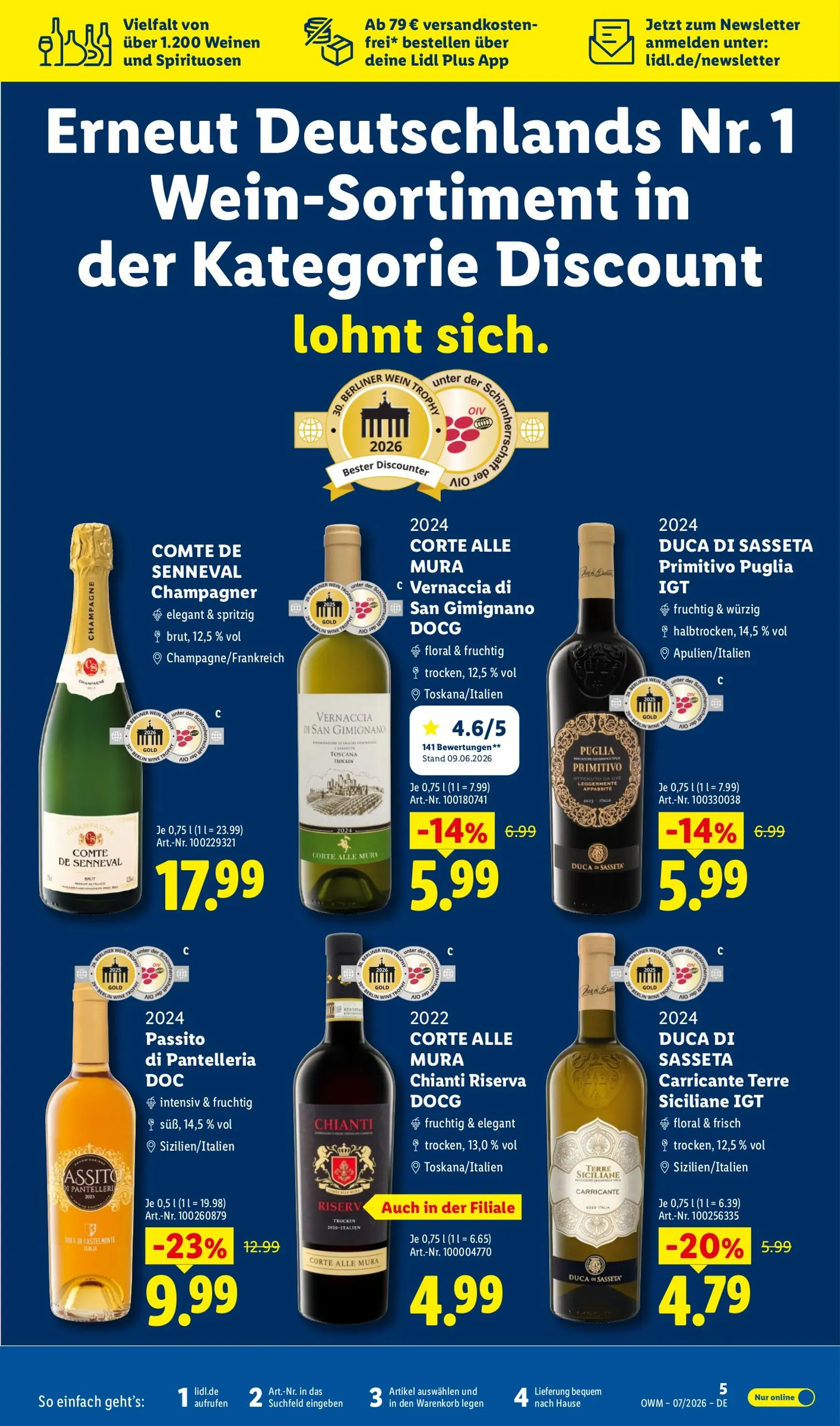 Lidl - Wein & Spirituosen Prospekt – von Mittwoch 01.07.2026 bis Freitag 31.07.2026 von 1. Juli bis 31. Juli 2026 - Prospekt seite 5