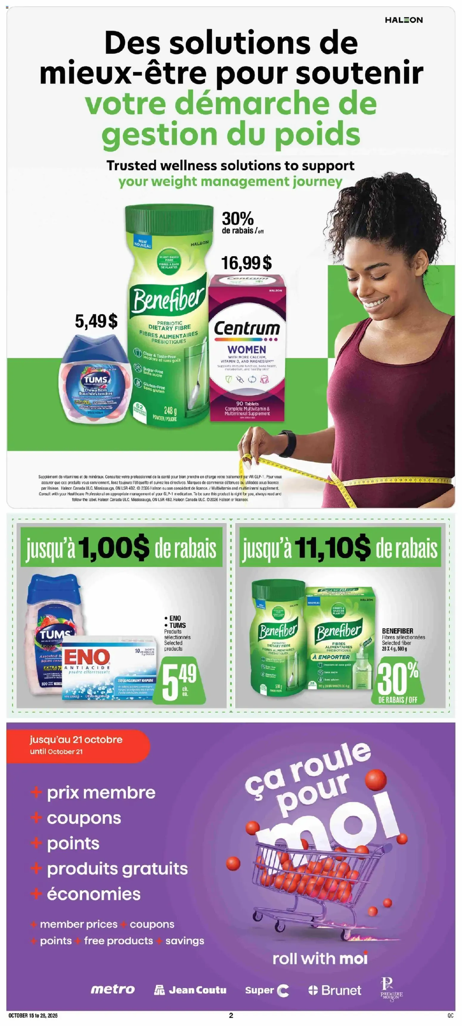 Jean Coutu circulaire - Encart Haleon from Oct 15, 2026 > weekly specials & deals from October 15 to October 28 2026 - flyer page 2