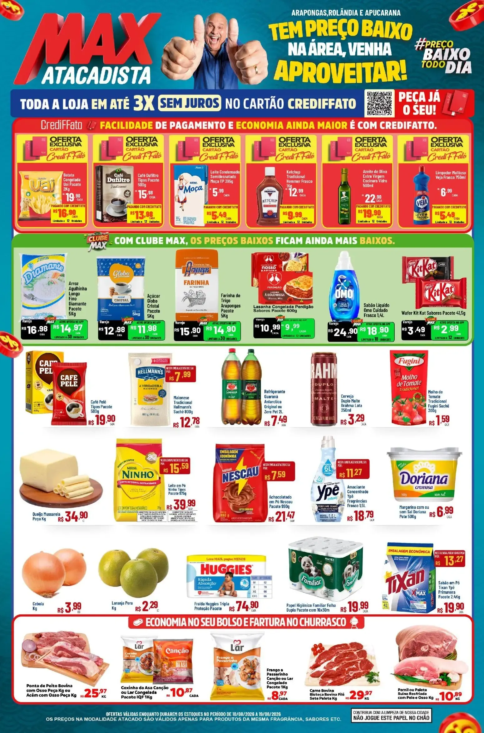 Encarte de Max Atacadista - Ofertas da semana de 10/08/2026 | Promoções Online 10 de agosto até 19 de agosto 2026 - Pagina 1
