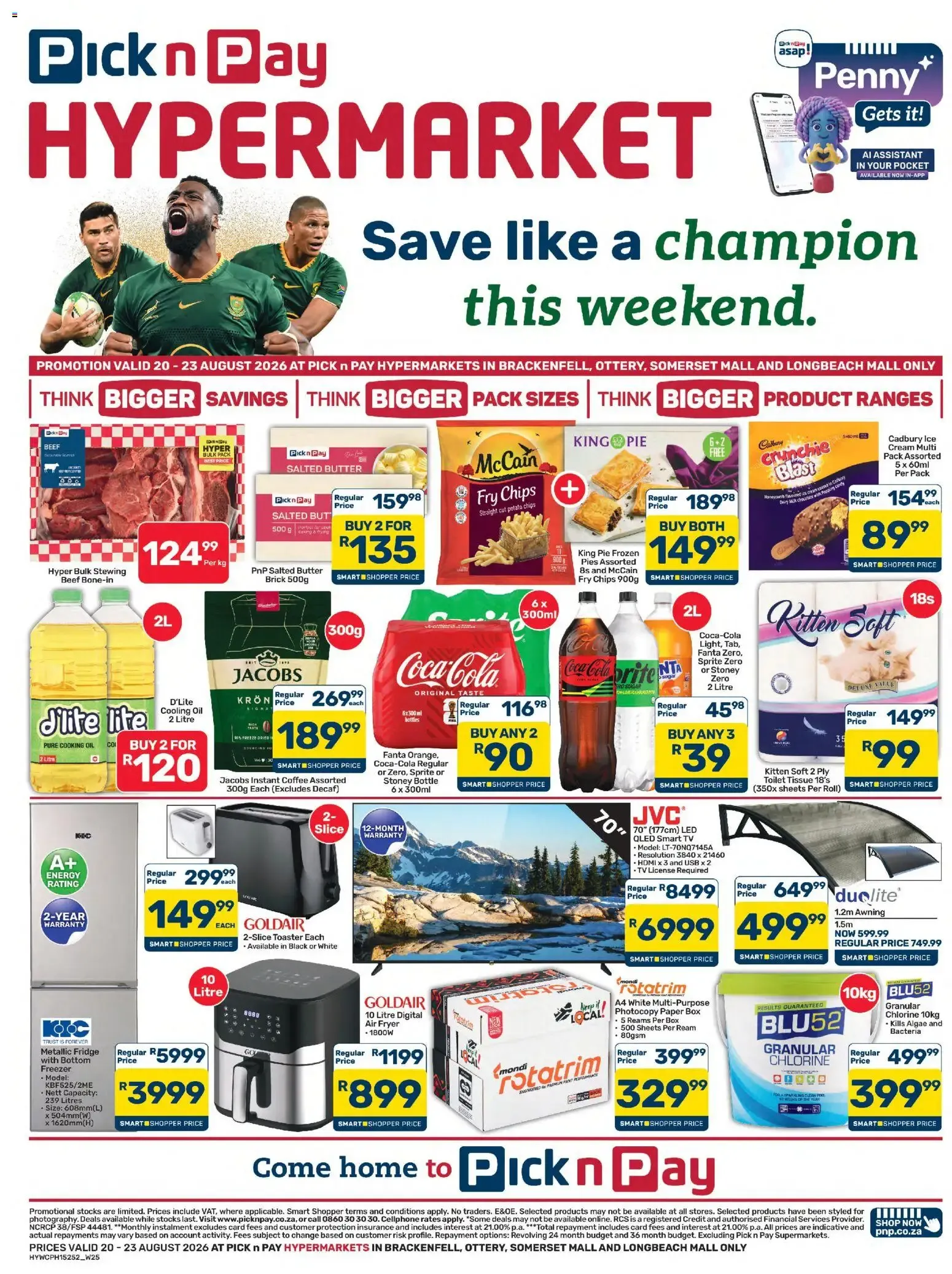 Pick n Pay Western Cape - Hypermarket Weekend Specials (20/08/2026 - 23/08/2026) Online from 20 August to 23 August 2026 - Catalogue Page 1