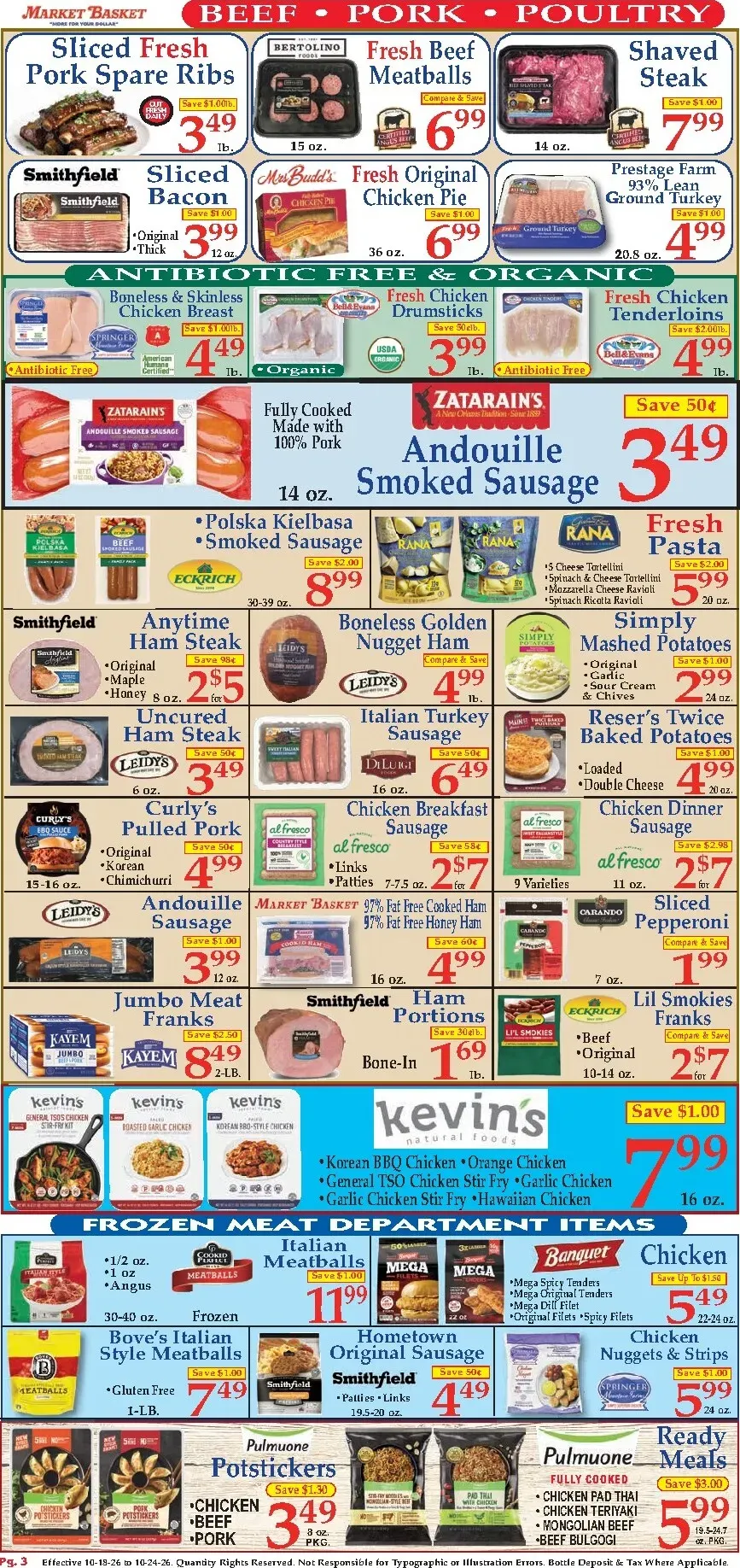 Weekly promotion Current Market Basket leaflet valid from Sunday 10/18/2026 to Saturday 10/24/2026 spanning from October 18 to October 24 2026 - Page 3 for Catalogue 365