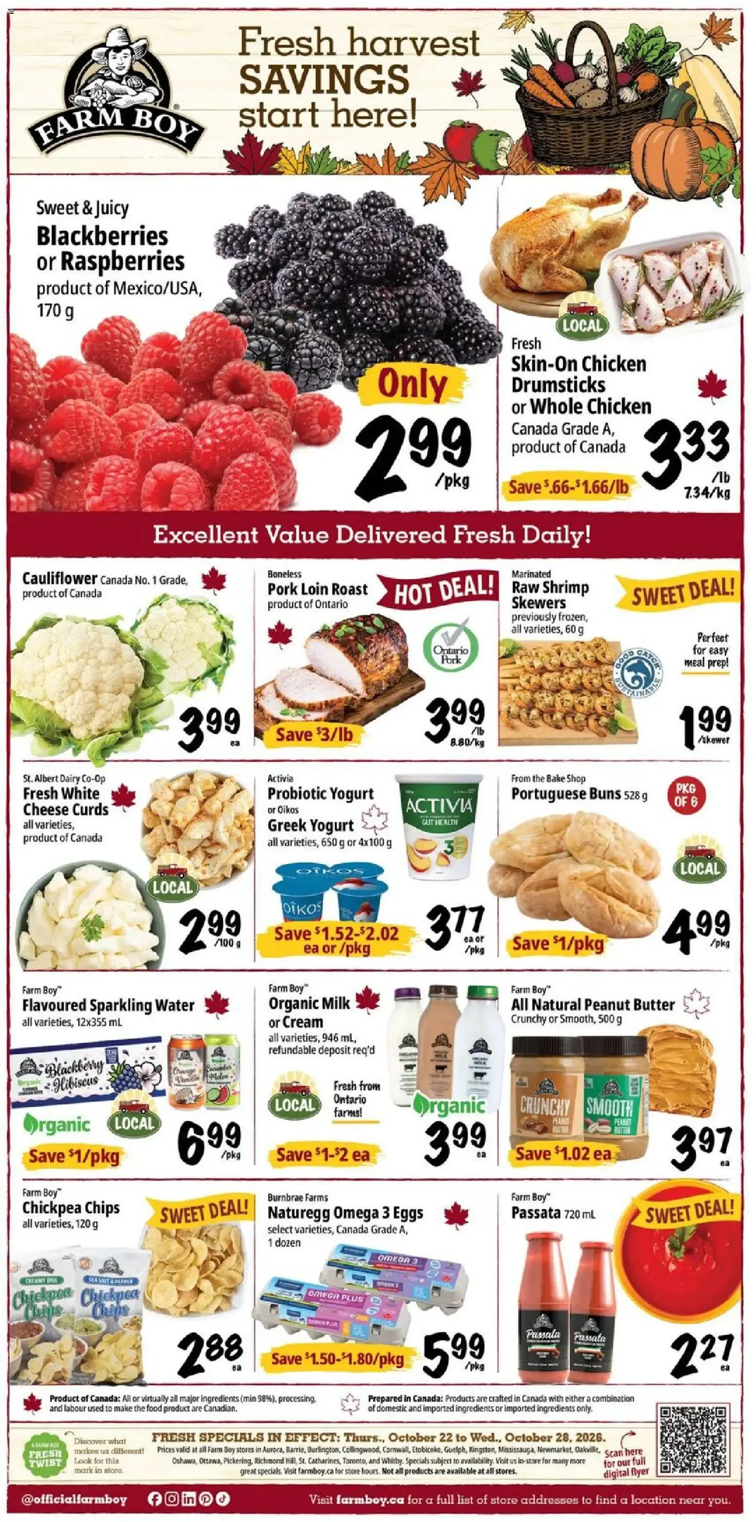 Farm Boy weekly flyer / circulaire from Oct 22, 2026 > weekly specials & deals from October 22 to October 28 2026 - flyer page 1