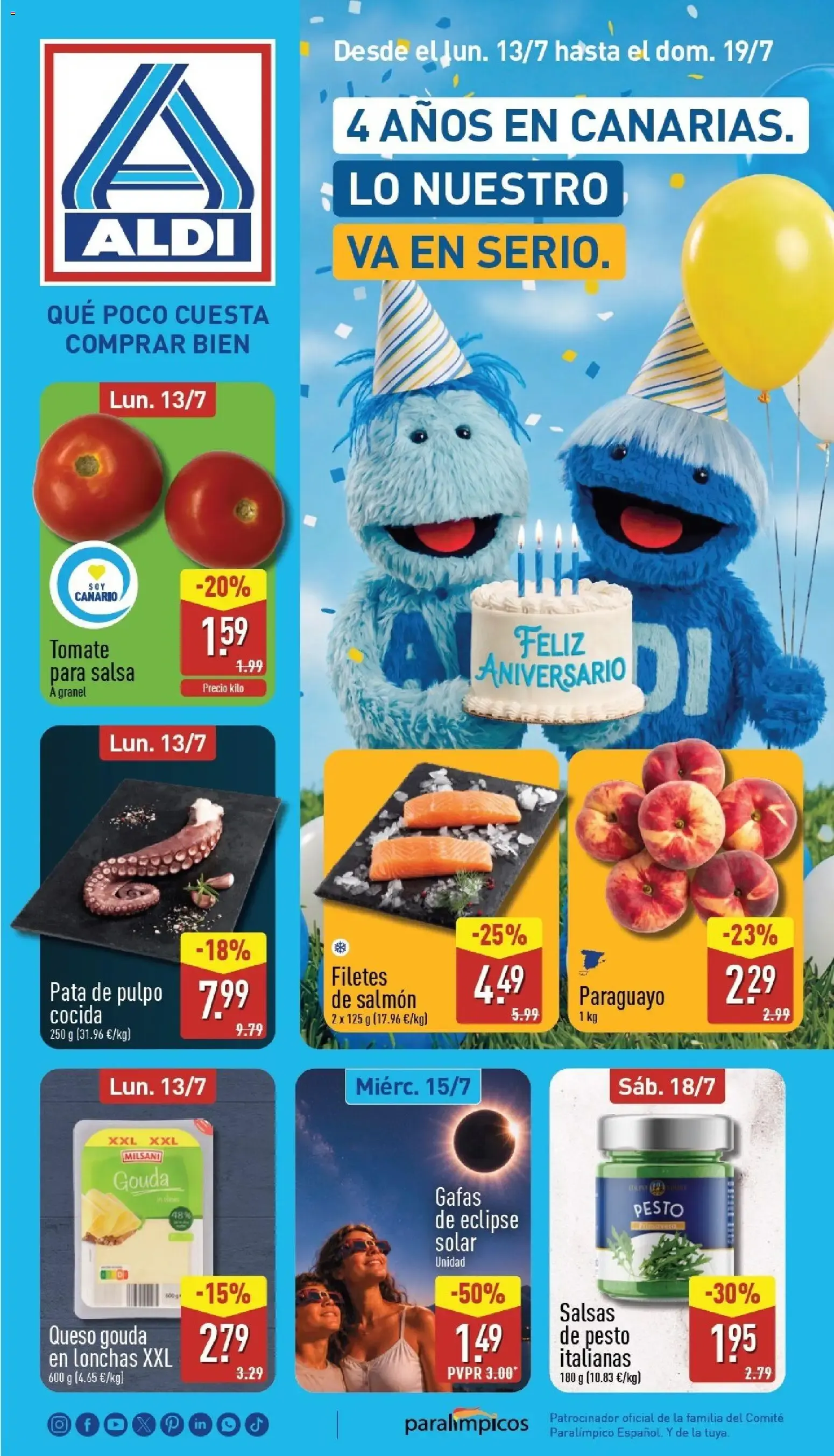 Catálogo de Aldi | 4 Años en Canarias 13 de julio al 19 de julio 2026 - Página 1
