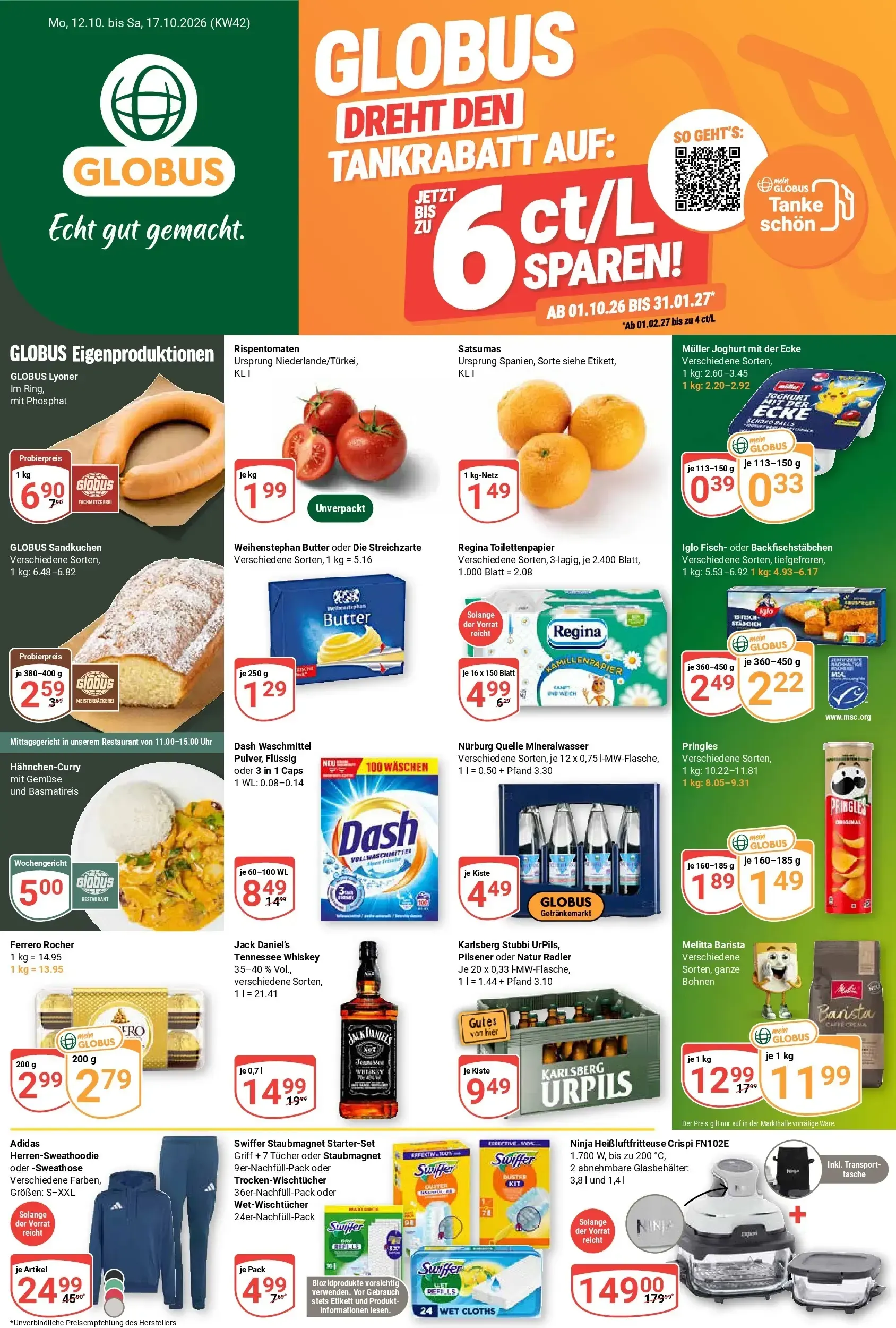 Globus Prospekt – von Montag 12.10.2026 bis Samstag 17.10.2026 von 12. Oktober bis 17. Oktober 2026 - Prospekt seite 1