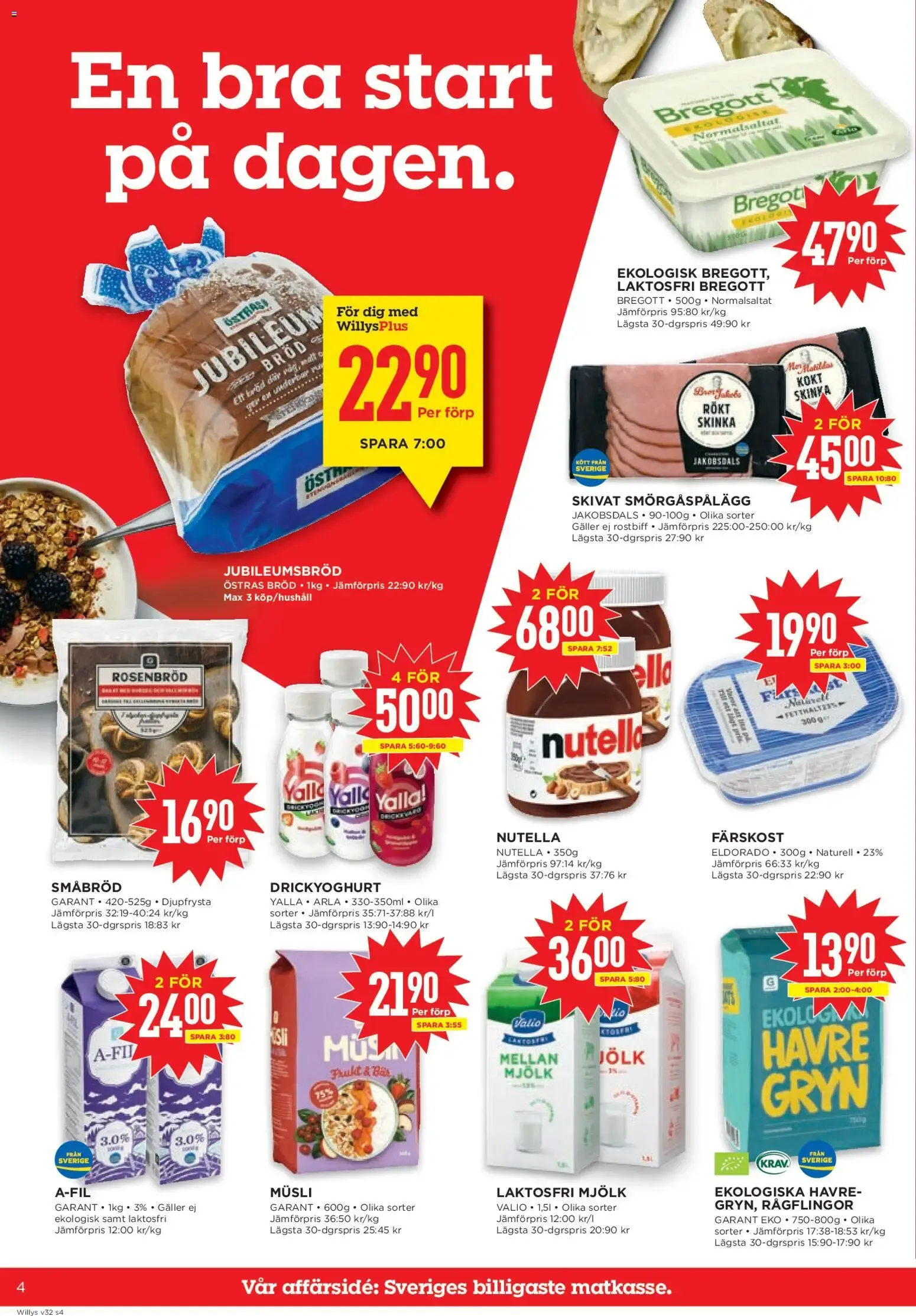 Willys erbjudanden från 03/08/2026 - 09/08/2026 > Reklamblad nuvarande rabatter från 3 augusti till 9 augusti 2026 - Reklamblad sidor 4