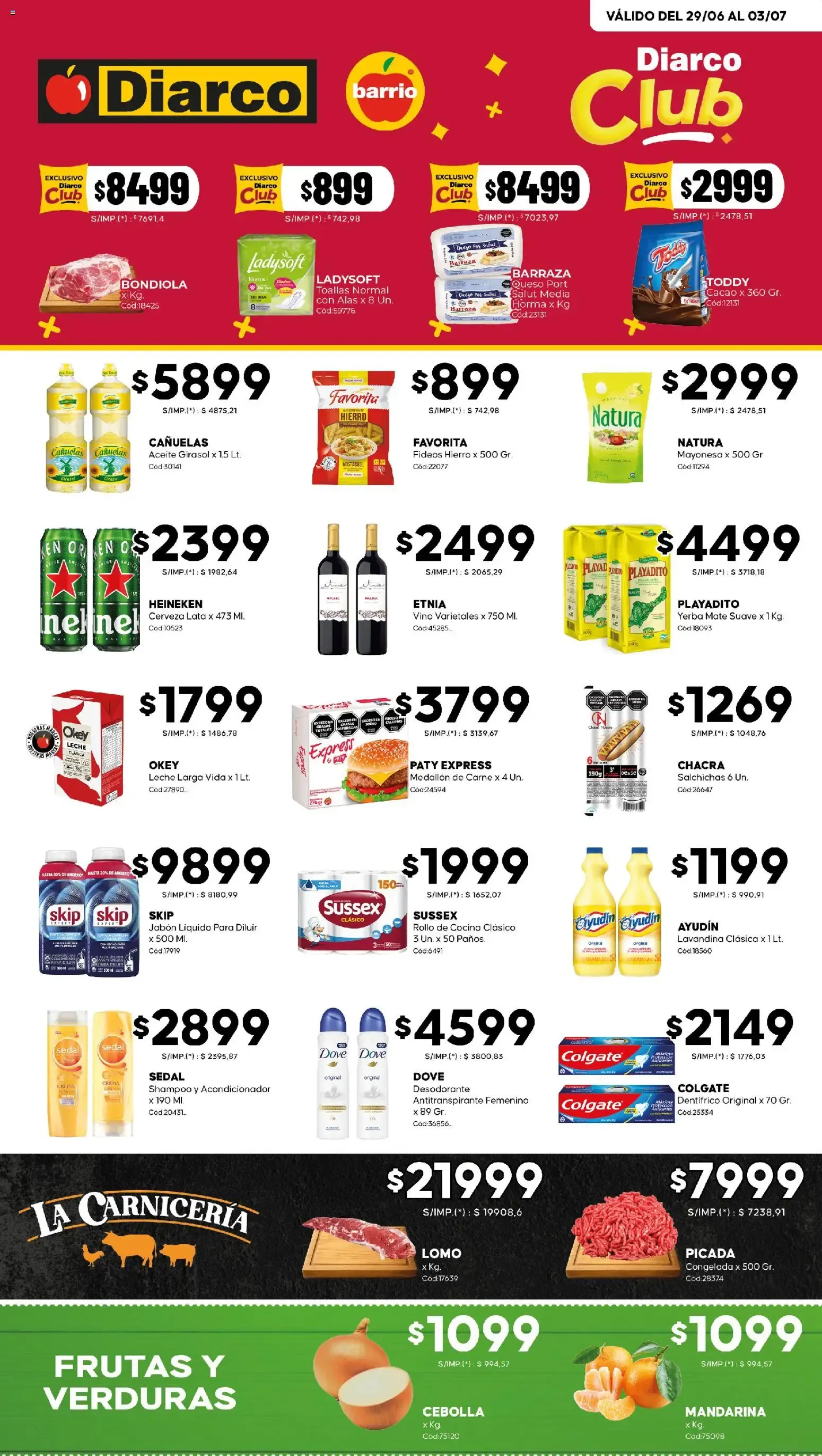 Ofertas de Diarco - Ofertas Diarco Barrio del 29/06/2026 - 03/07/2026 29 de junio al 3 de julio 2026 - Página 1 del catálogo