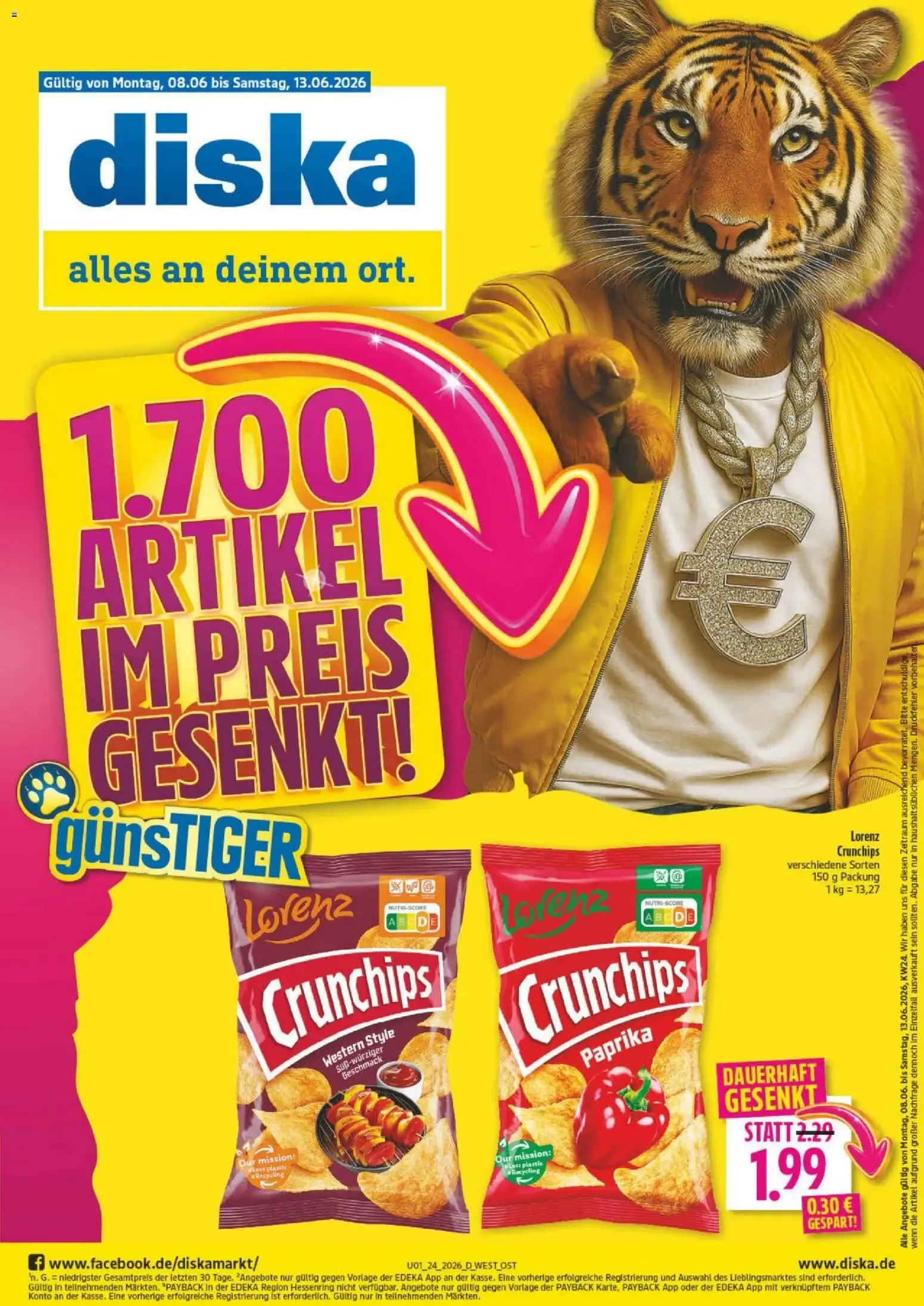 Diska - Diska Angebote Sachsen-Thüringen KW24 (ab 08.06.2026) zum Blättern von 8. Juni bis 13. Juni 2026 - Prospekt seite 1
