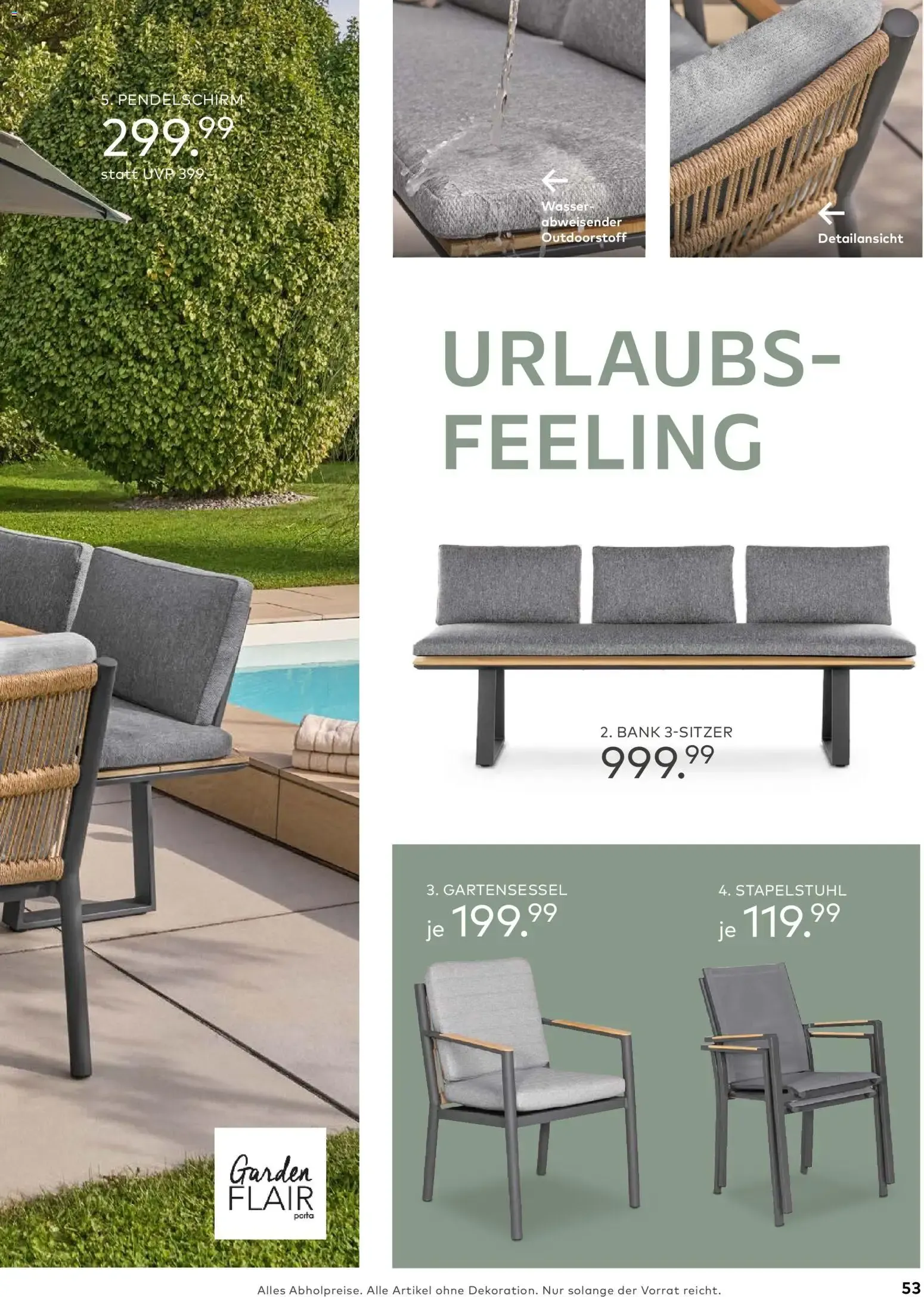 Porta! Gartenmöbel Katalog (ab 01.03.2026) zum Blättern von 1. März bis 31. August 2026 - Prospekt seite 52