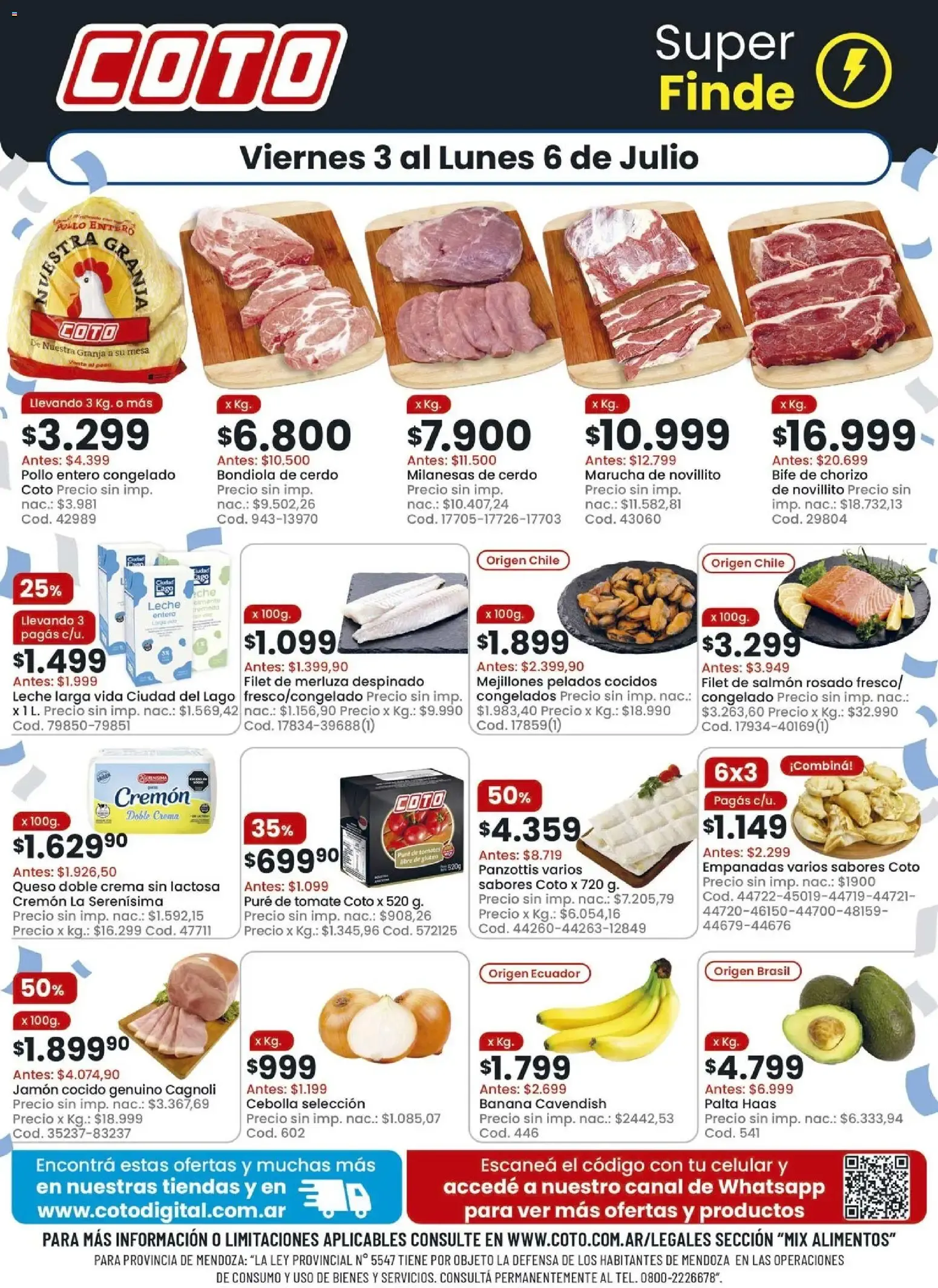 Ofertas de Coto - Super Finde 3 de julio al 6 de julio 2026 - Página 1 del catálogo