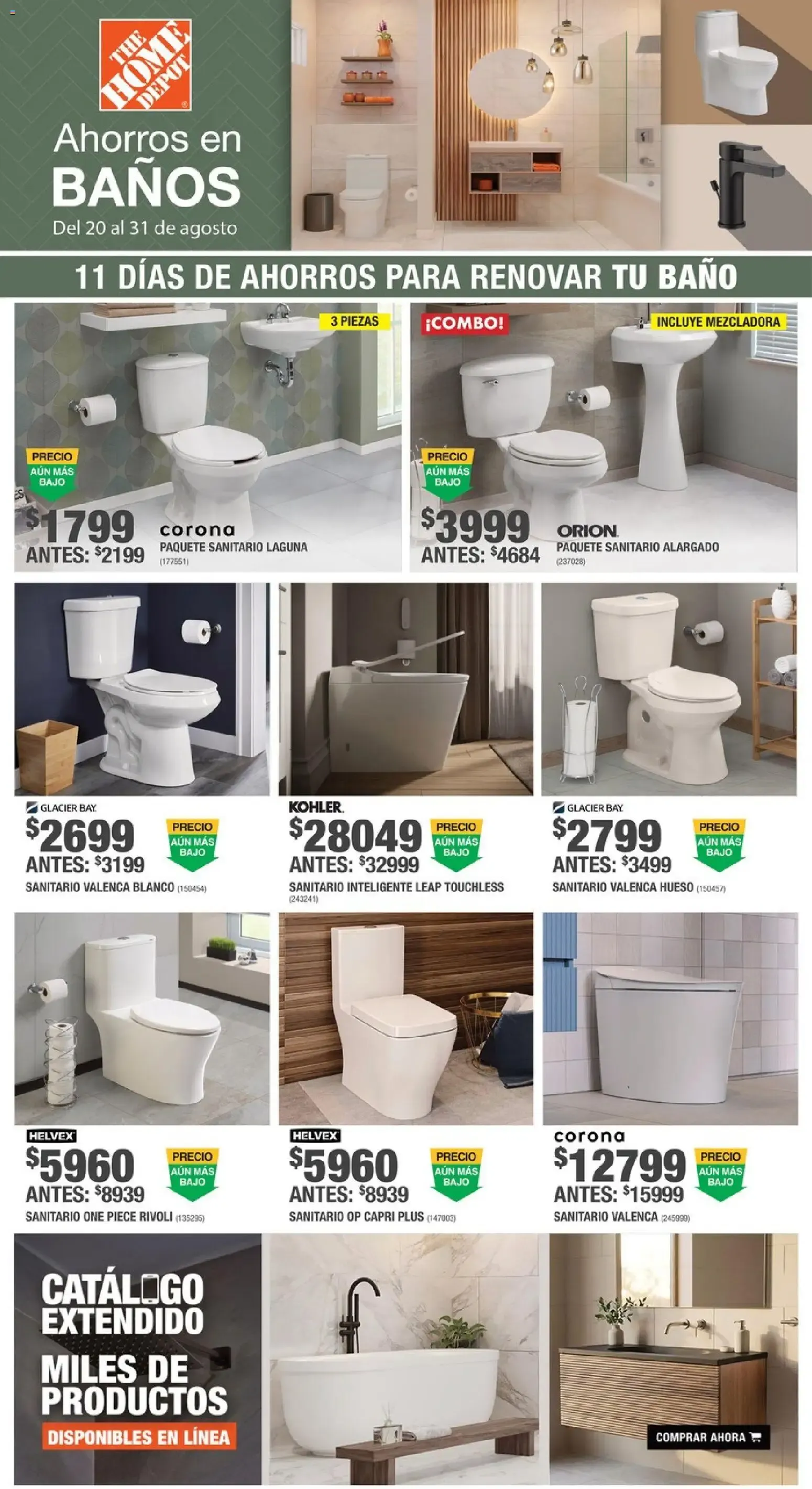 Catálogo de Home Depot catálogo Ahorros de Baños (27/08/2026 - 31/08/2026) - catálogo en línea 20 de agosto al 31 de agosto 2026 - Pagina 2