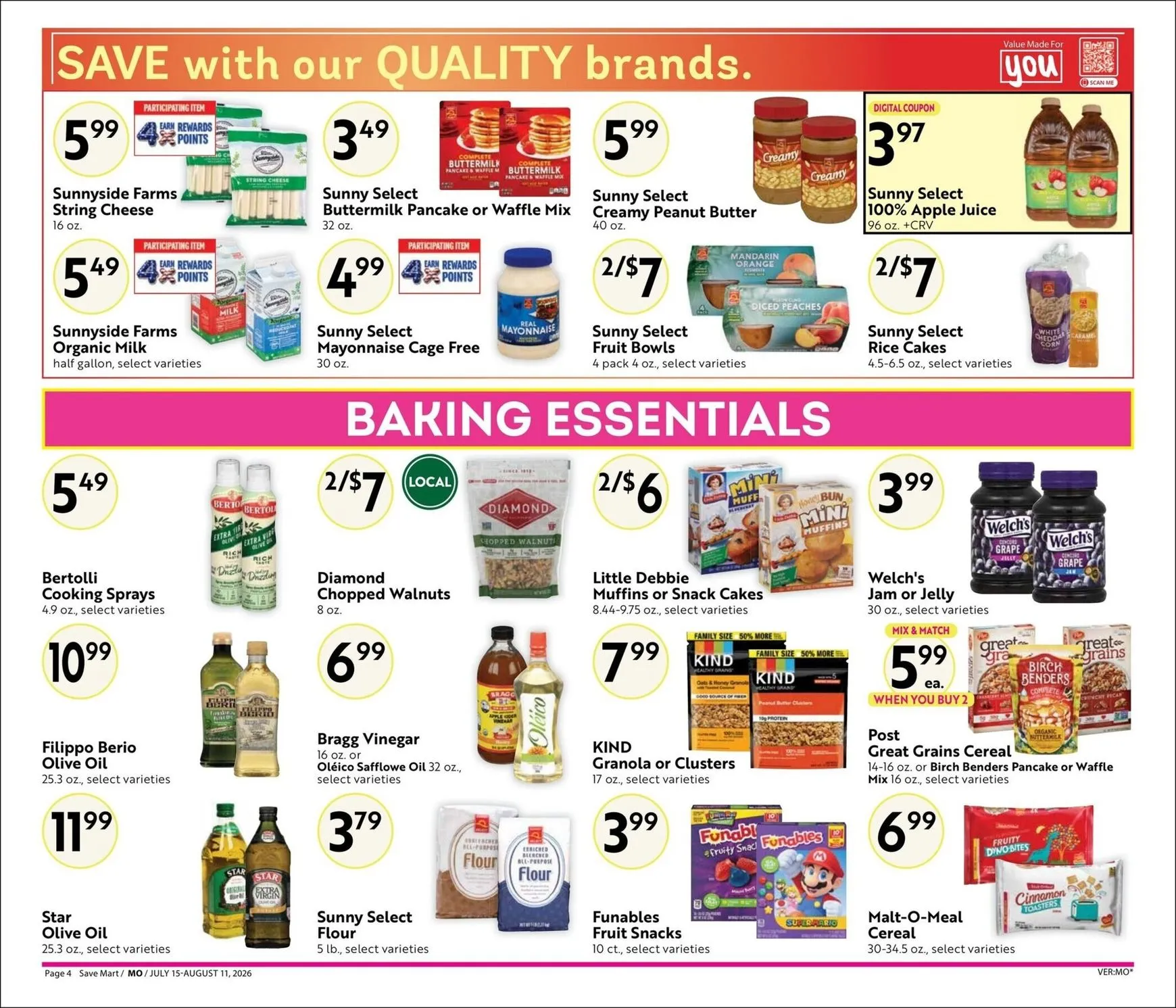Weekly ad Current Save Mart - Steals & Deals leaflet valid from Wednesday 07/15/2026 to Tuesday 08/11/2026 from July 15 to August 11 2026 - Page 4