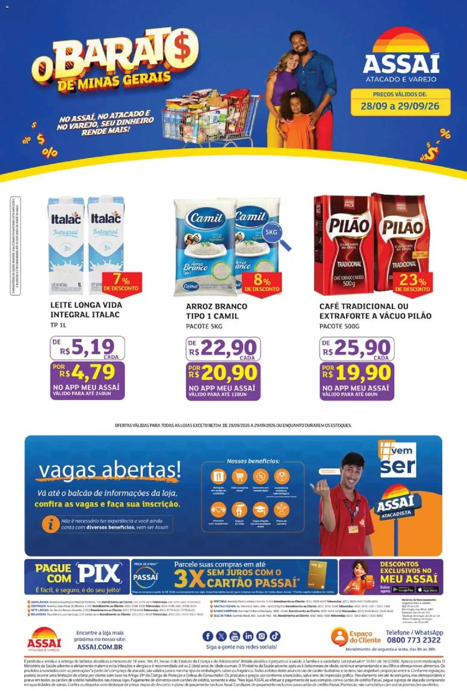 Encarte de Assaí Atacadista ofertas - MG de 28/09/2026 | Promoções Online 28 de setembro até 29 de setembro 2026 - Pagina 1