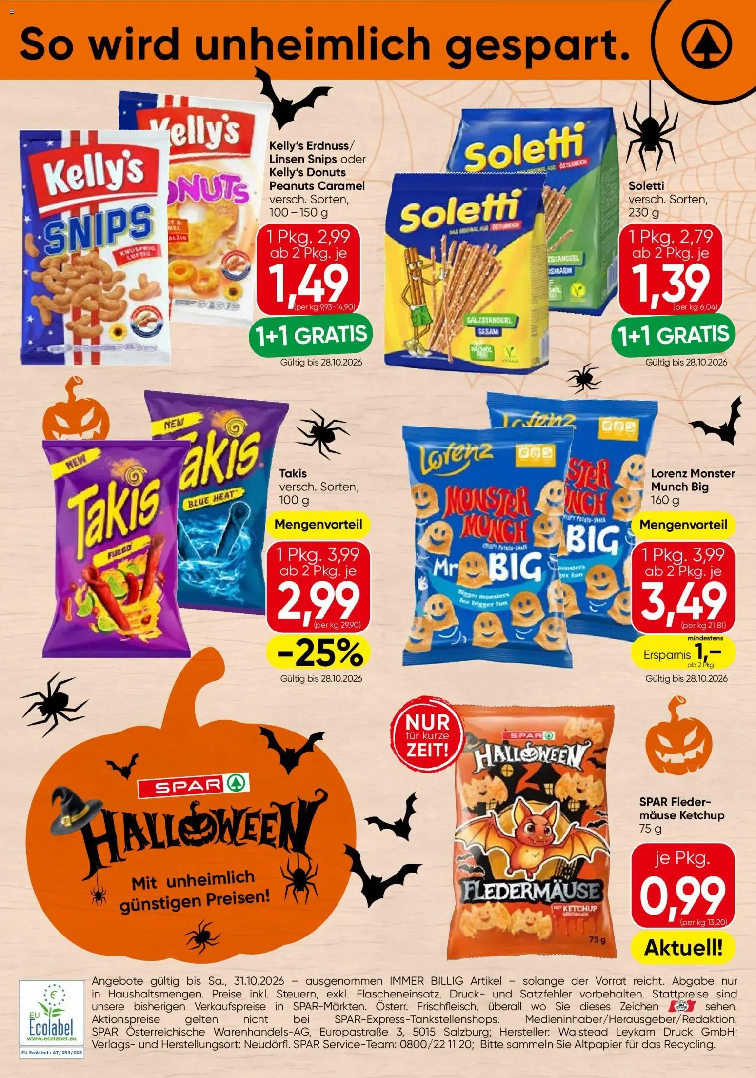 Spar Halloween (01.10.2026) - Angebote und Prospekt von 1. Oktober bis 31. Oktober 2026 - Flugblätt seite  4