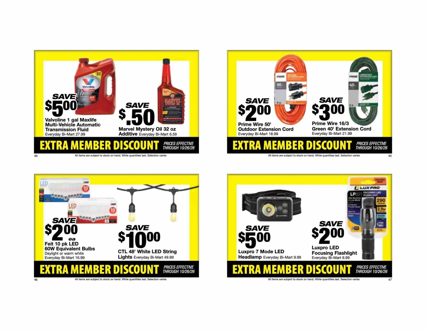 Weekly ad Current Bi-Mart - Extra member discount leaflet valid from Tuesday 10/13/2026 to Monday 10/26/2026 from October 13 to October 26 2026 - Page 13
