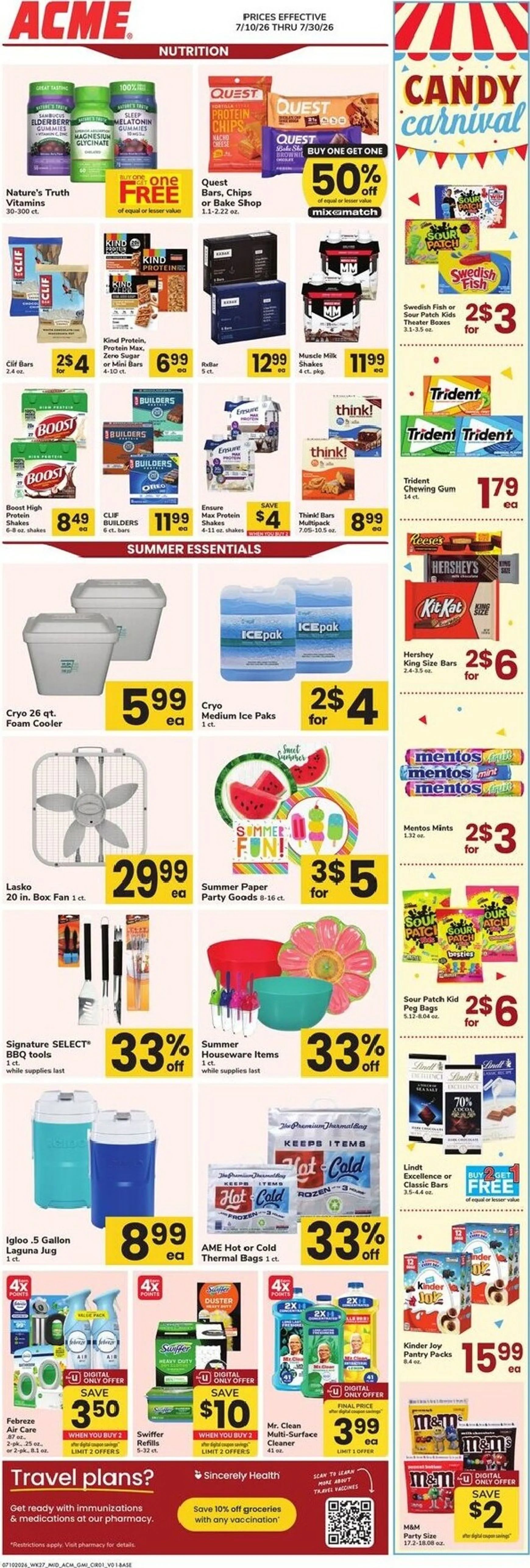Weekly ad Current ACME - Markets leaflet valid from Friday 07/10/2026 to Thursday 07/30/2026 from July 10 to July 30 2026 - Page 1