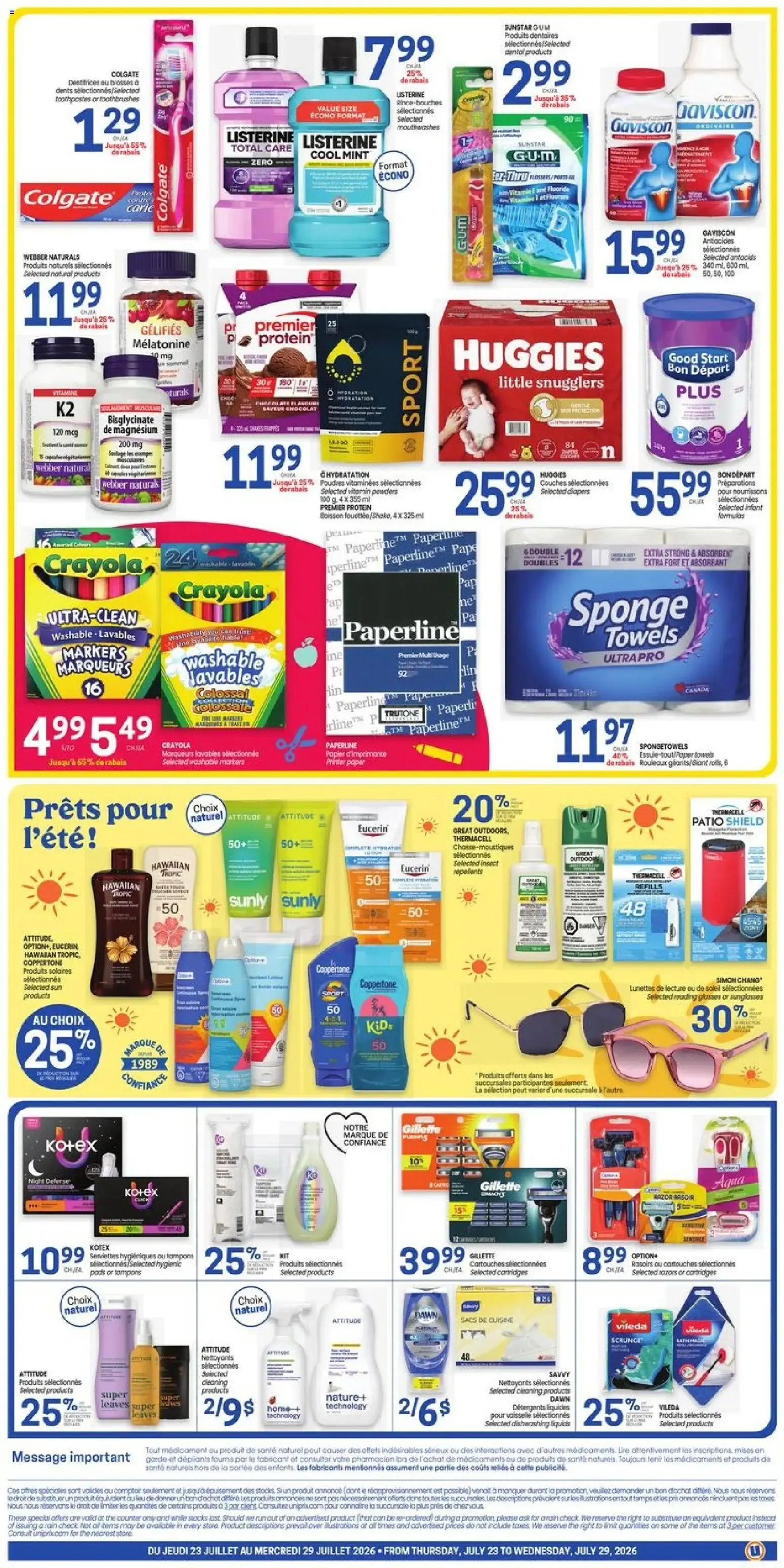 Uniprix weekly flyer / circulaire from Jul 23, 2026 > weekly specials & deals from July 23 to July 29 2026 - flyer page 2