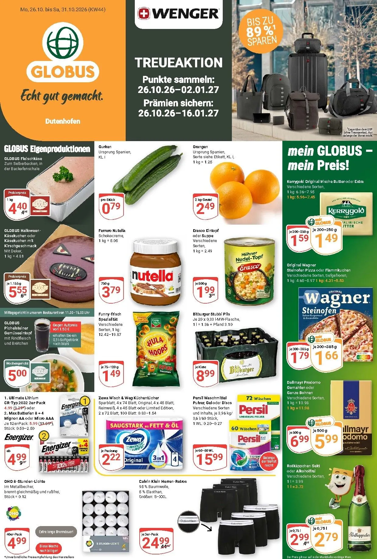 Globus - Dutenhofen Prospekt – von Montag 26.10.2026 bis Samstag 31.10.2026 von 26. Oktober bis 31. Oktober 2026 - Prospekt seite 3