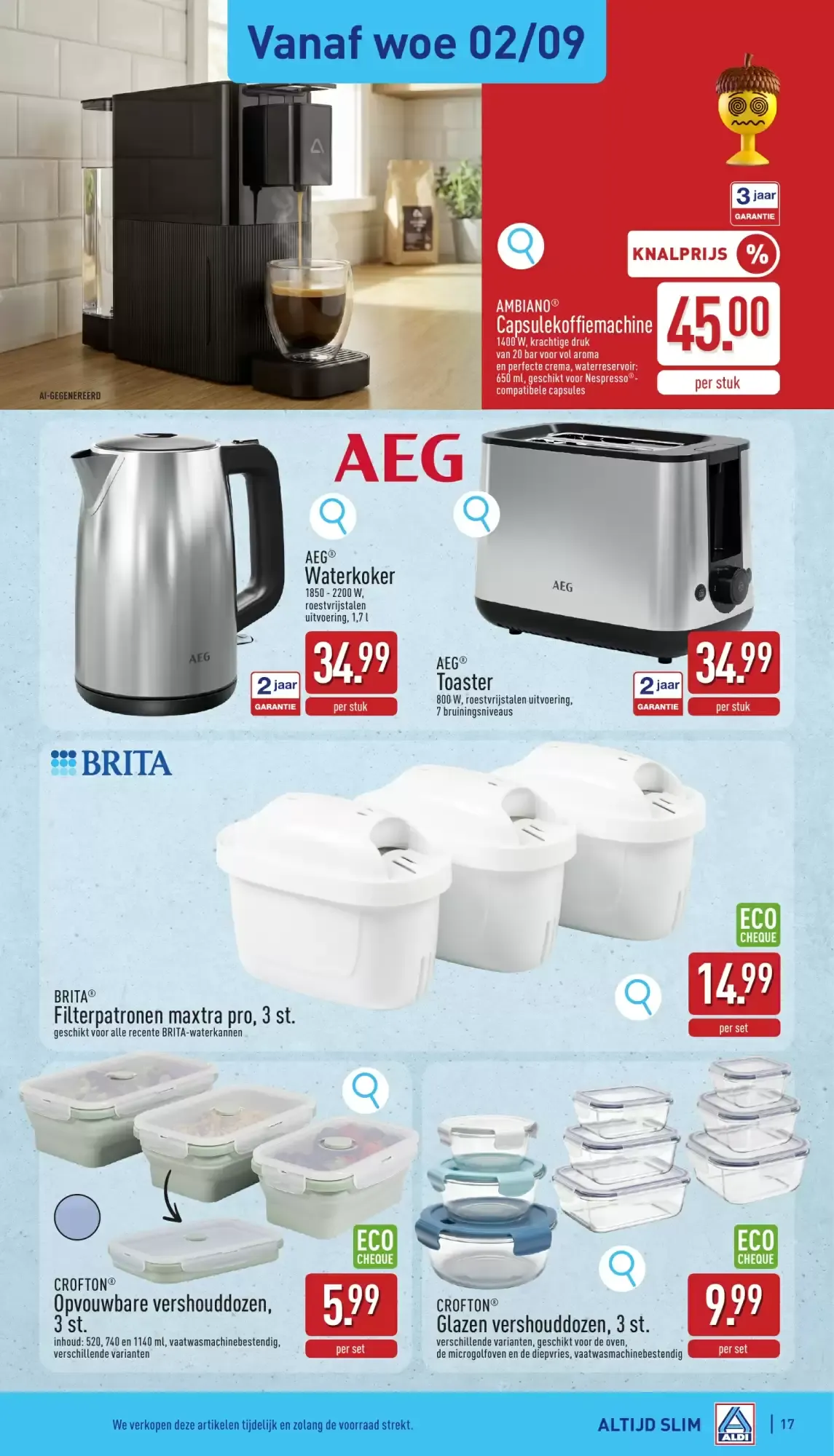 ALDI Folder van 31/08 t.e.m. 05/09 van 31 augustus tot 5 september 2026 - folder pagina 17