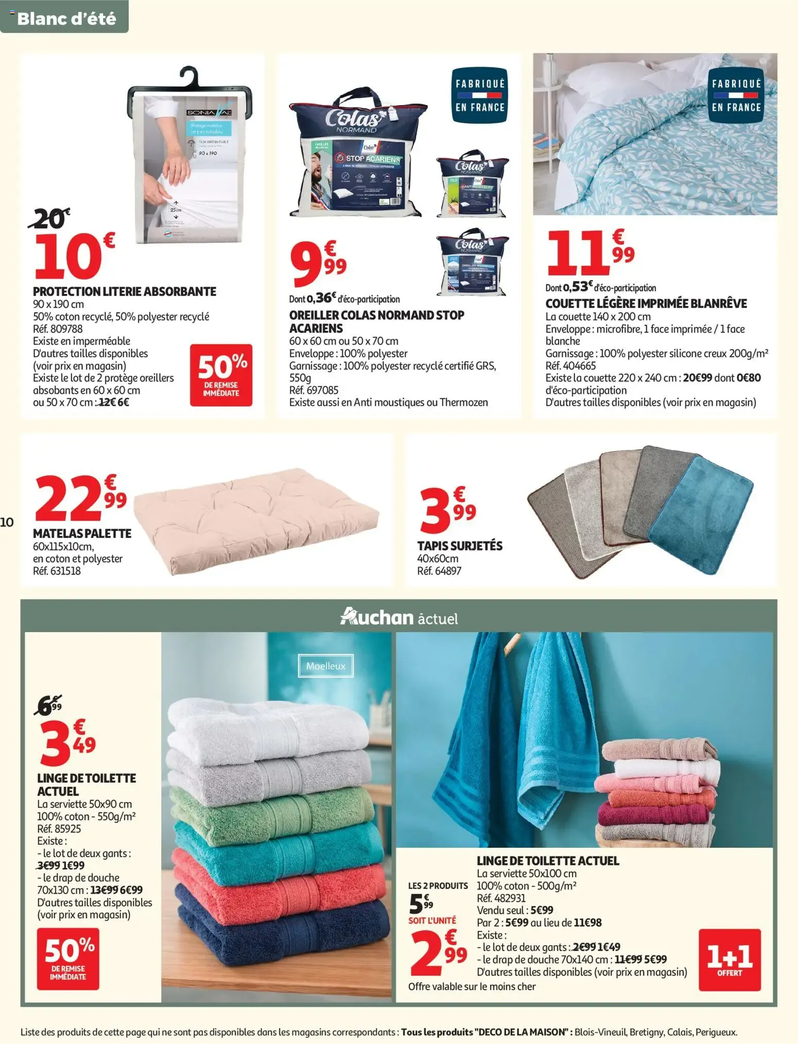Auchan Linge de maison & déco à partir du 02/06/2026 - promo en ligne du 2 juin au 14 juin 2026 - Catalogue page 10