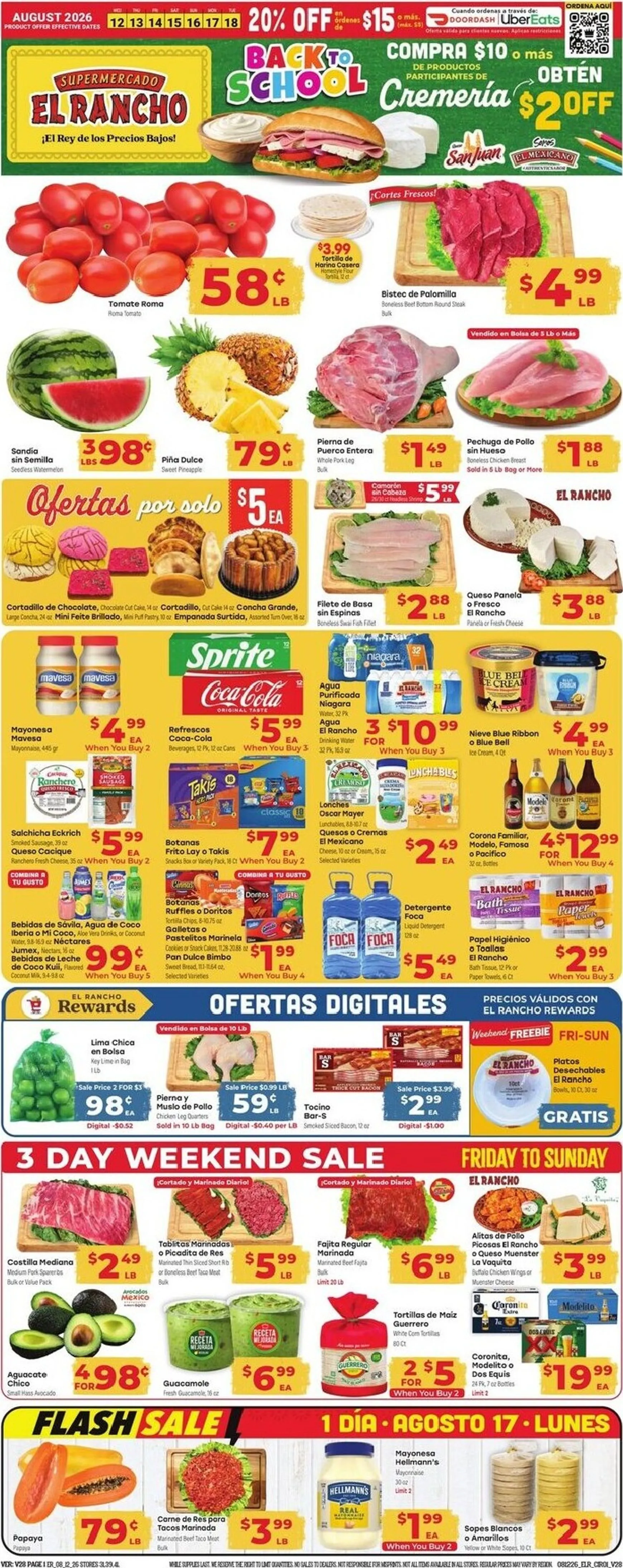 Weekly ad El Rancho from August 12 to August 18 2026 - Page 1